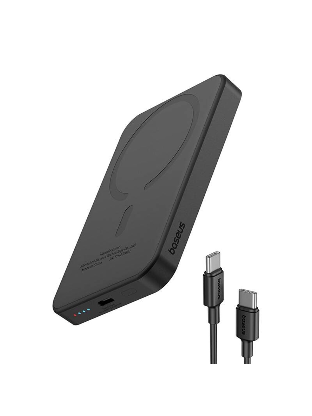 Baseus Magnetic Mini Powerbank 5000mah Usb-c 20w (Black) Powerbank (Akku) - Schwarz - 5000 Mah - Powerbank Akku - P10022107113-00
