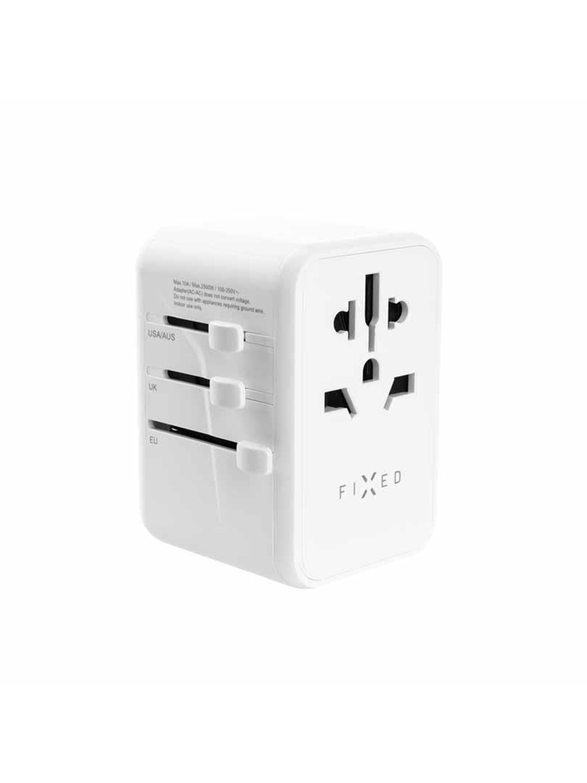 Fixed Travel Charger Usb-c/usb-a 65w Eu/uk/usa/aus White - Handys Adapter Und Ladegeraete - Fixct65-3c2a-wh
