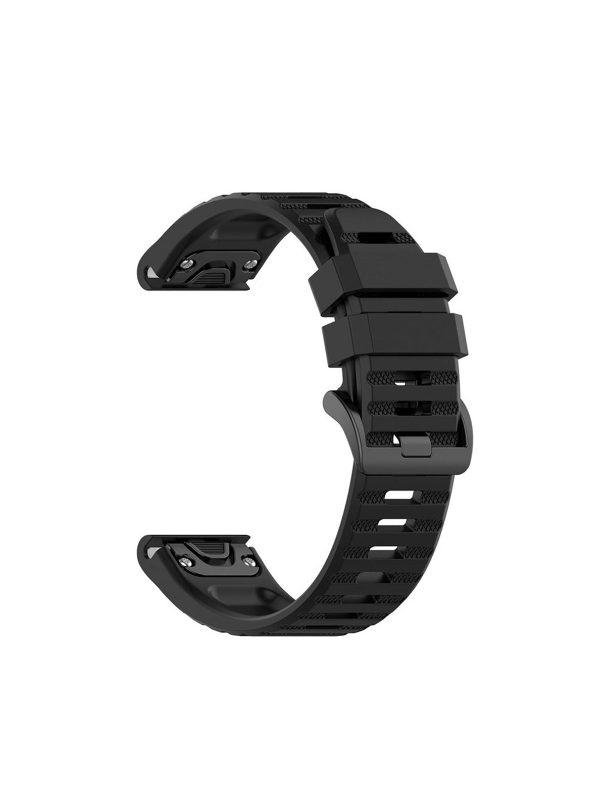 Fixed Silicone Strap For Garmin Quickfit 26mm Black - Smartwatch Accessories - Fixsst-qf26mm-bk