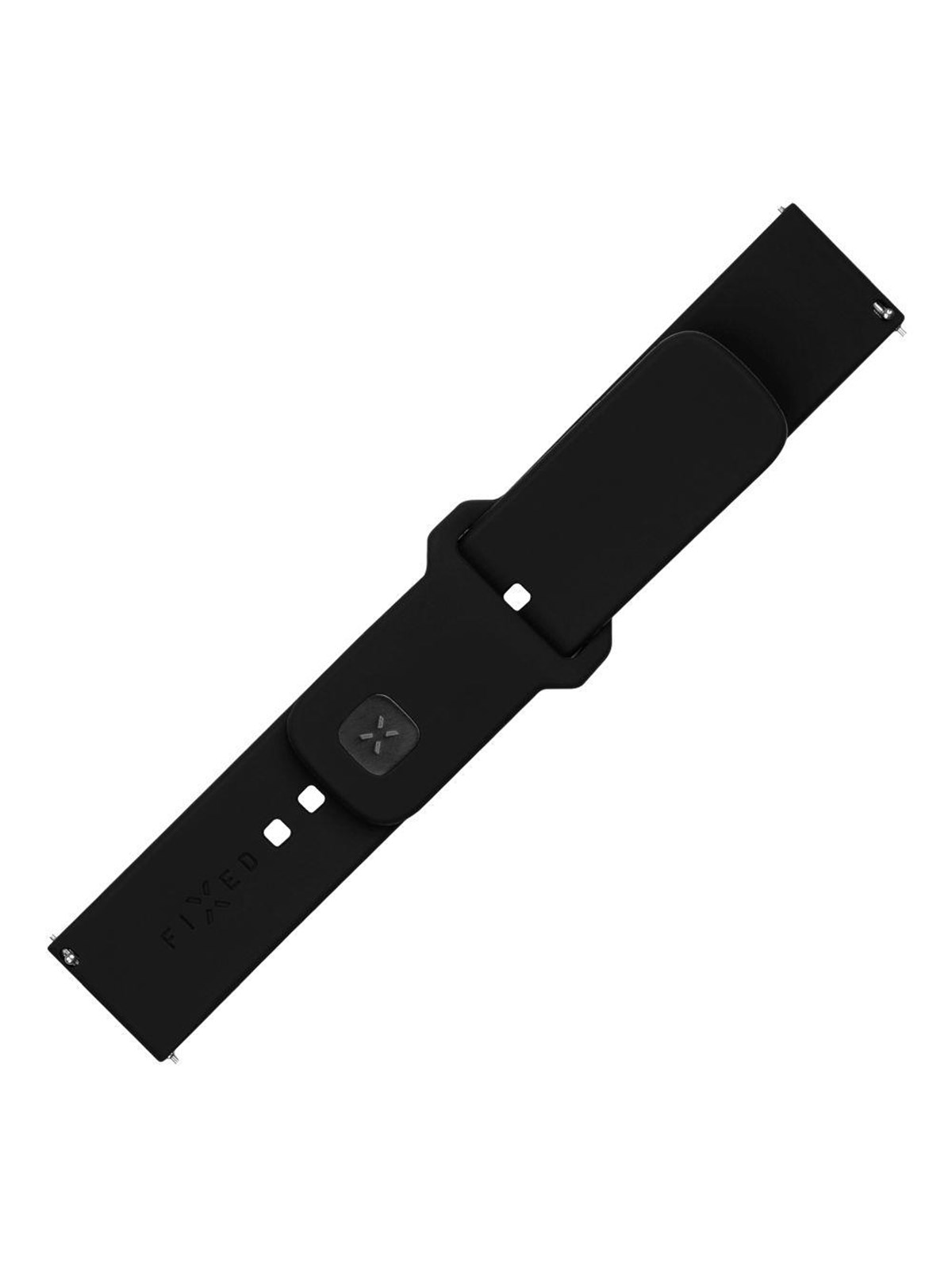 Fixed Silicone Strap Smartwatch Universal 20 mm Black - Smartwatch Accessories - Fixsst2-20mm-bk