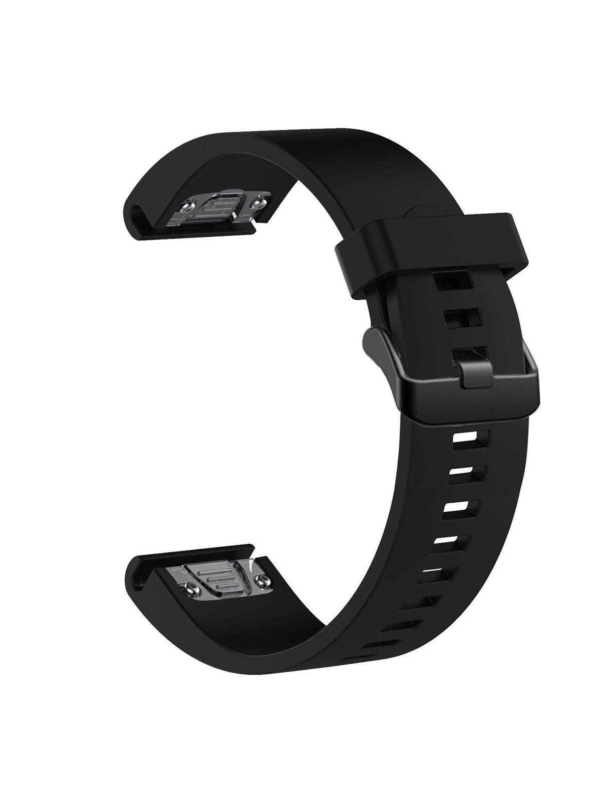 Fixed Silicone Strap For Garmin Quickfit 20 mm Black - Smartwatch Accessories - Fixsst-qf20mm-bk