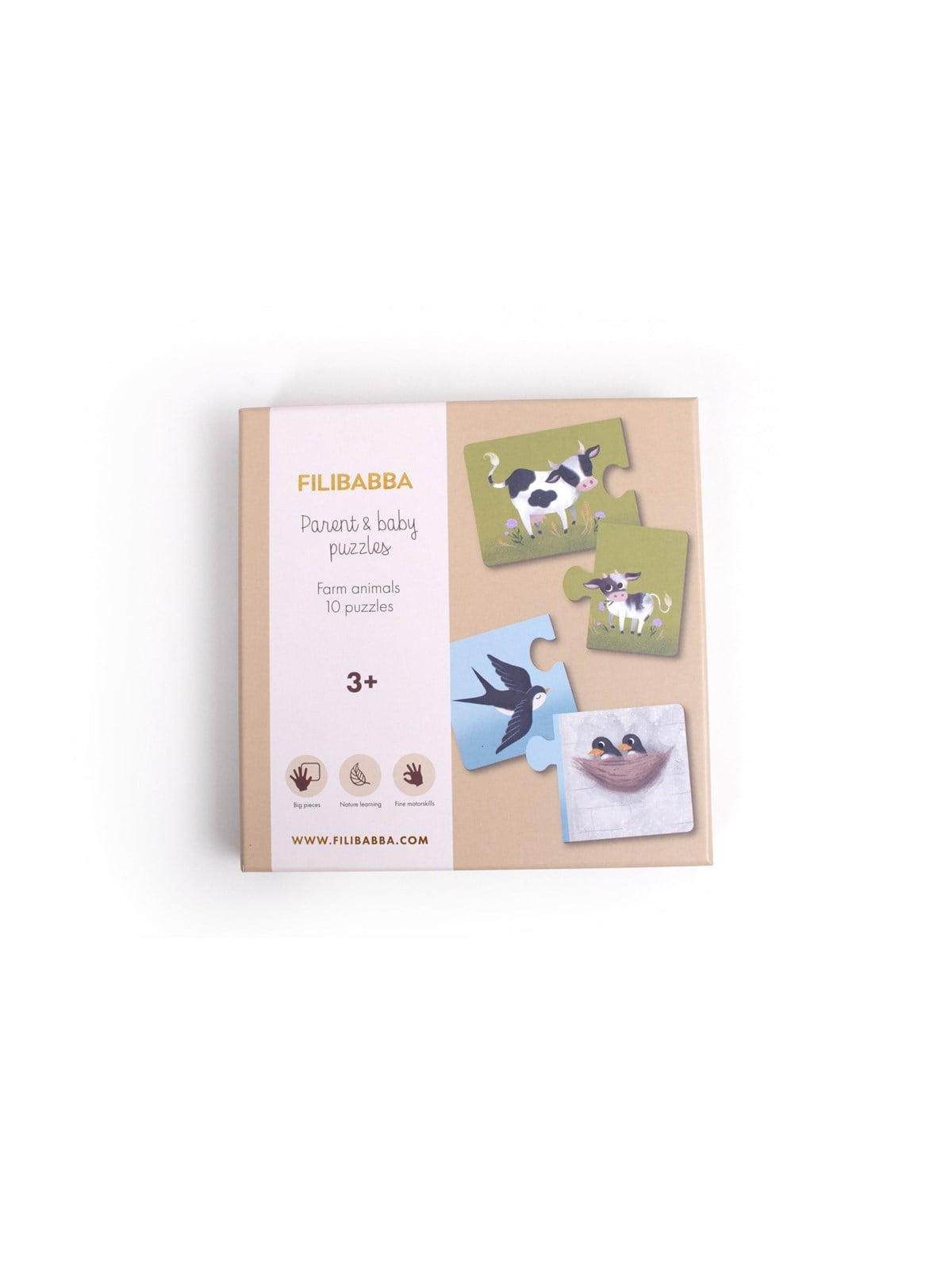 Filibabba - Parent And Baby Puzzles - Farm Animals - Baby Spielzeug - Fi-02767