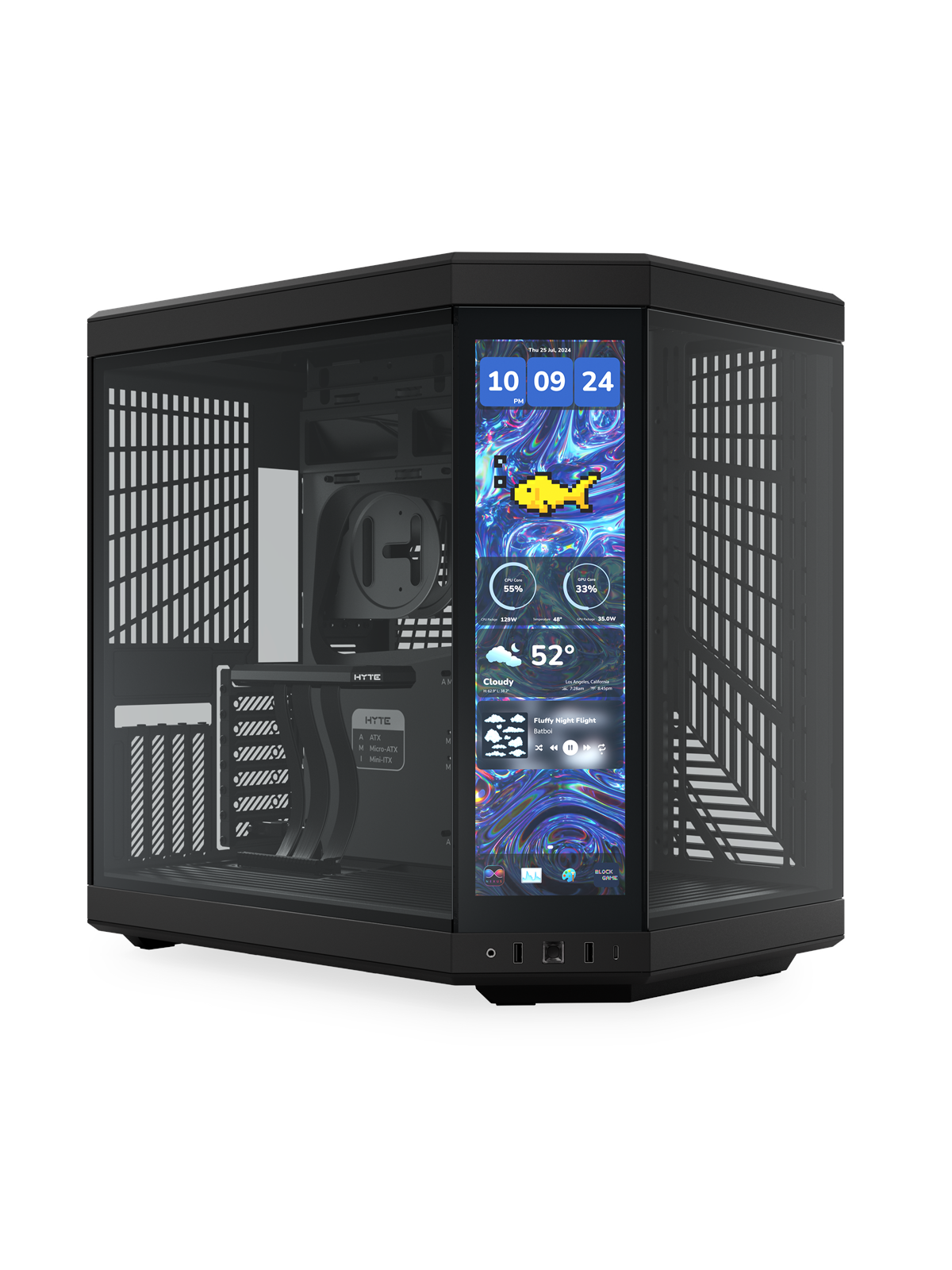 Hyte Y70 Touch Infinite - Pitch Black - Gehäuse - Miditower - Schwarz - Gehaeuse - Cs-hyte-y70tti-bb