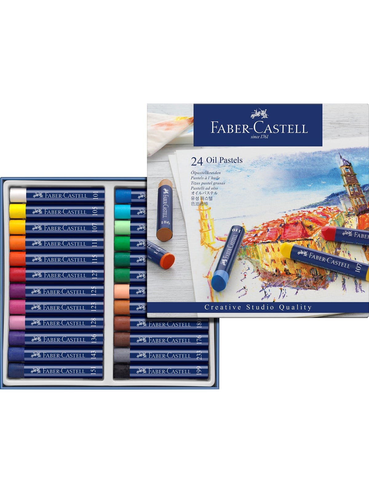 Faber-castell Ölpastellkreiden 24er Kartonetui - Utensilien Zum Schreiben Und Zeichnen - 127024