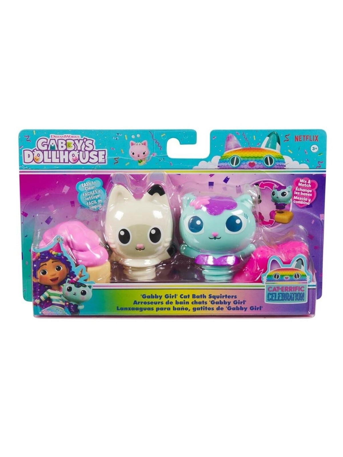 Gabby's Dollhouse Bath Squirter Set W/2 Figures - Puppen Zubehoer - 6069714