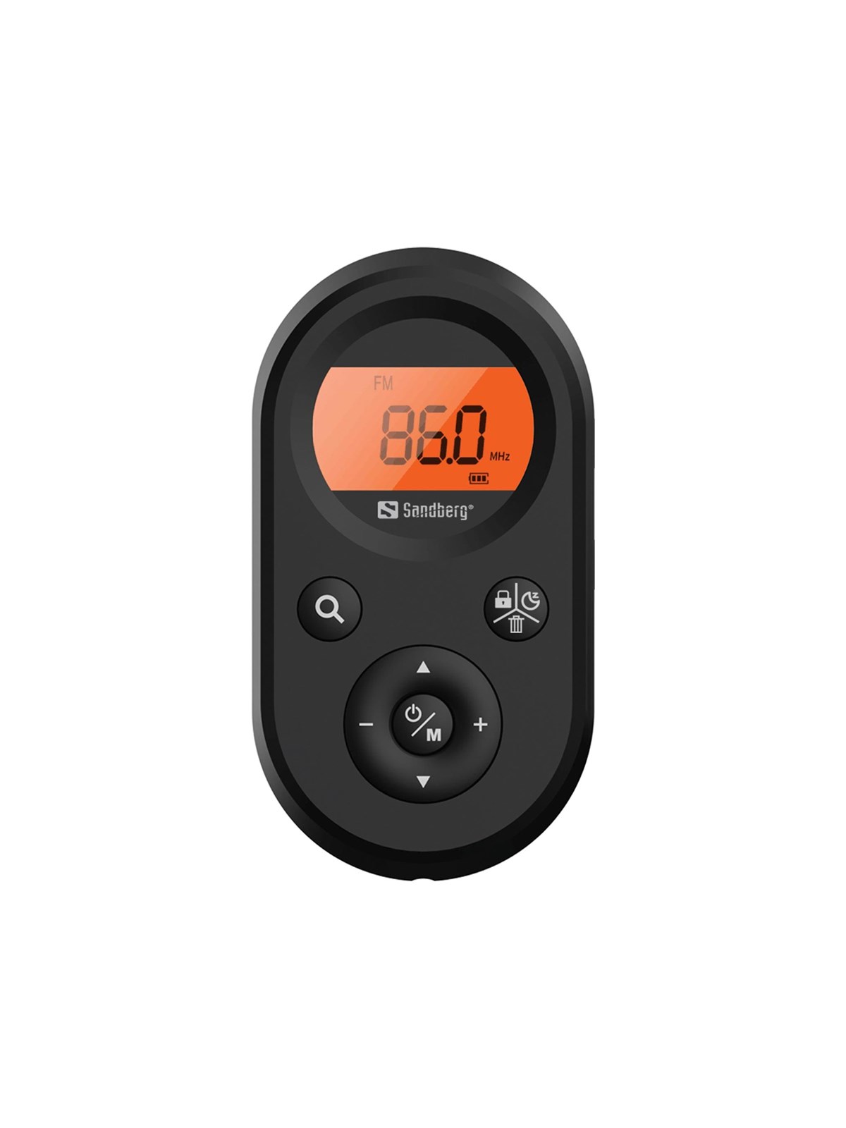 Sandberg Rechargable Pocket Radio - Am/fm - Schwarz - Dab Netzwerk Und Radiowecker - 421-02