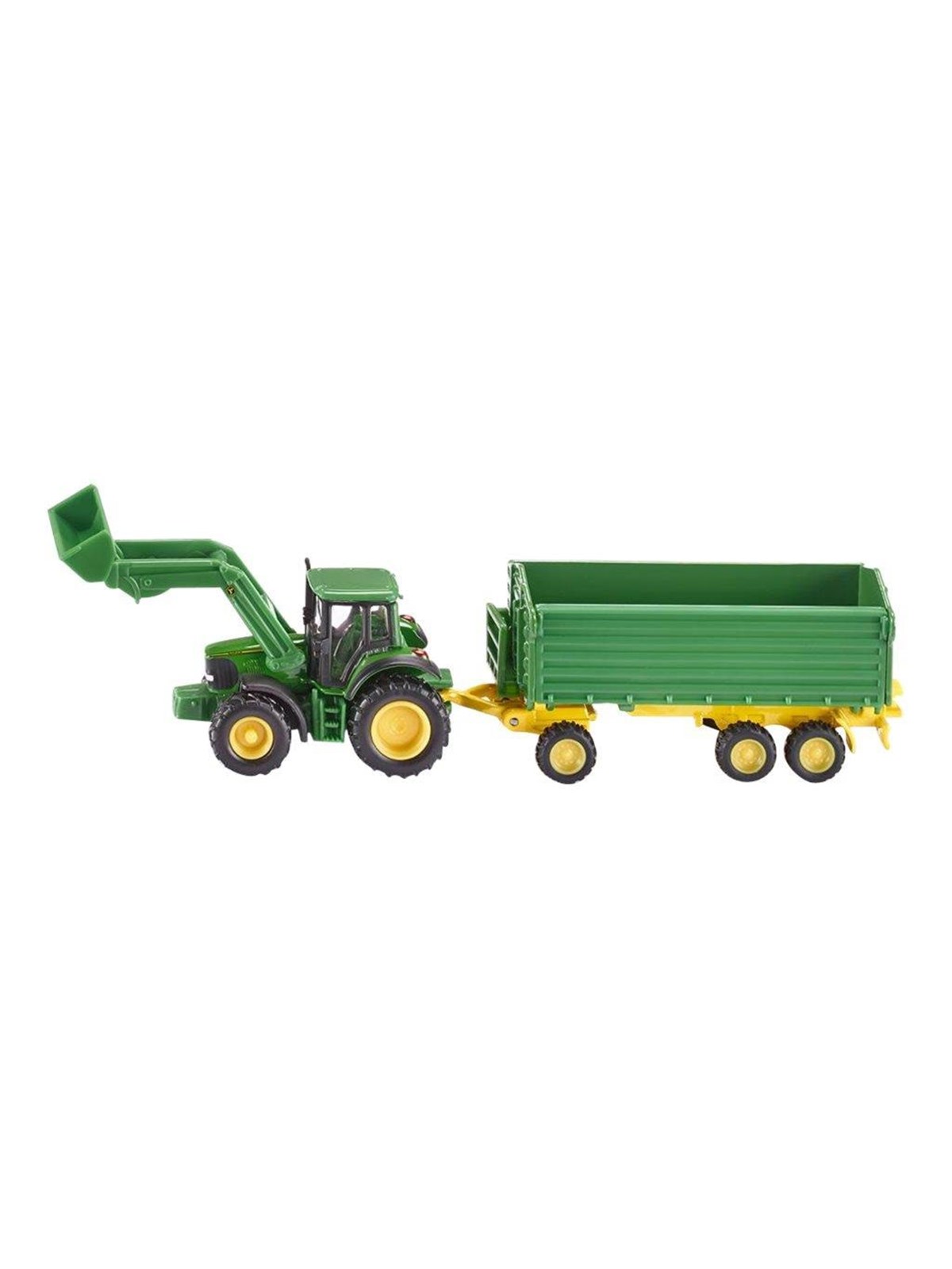 Siku 1:87 John Deere With Front Loader And Trailer - Spielzeugauto - S-1843