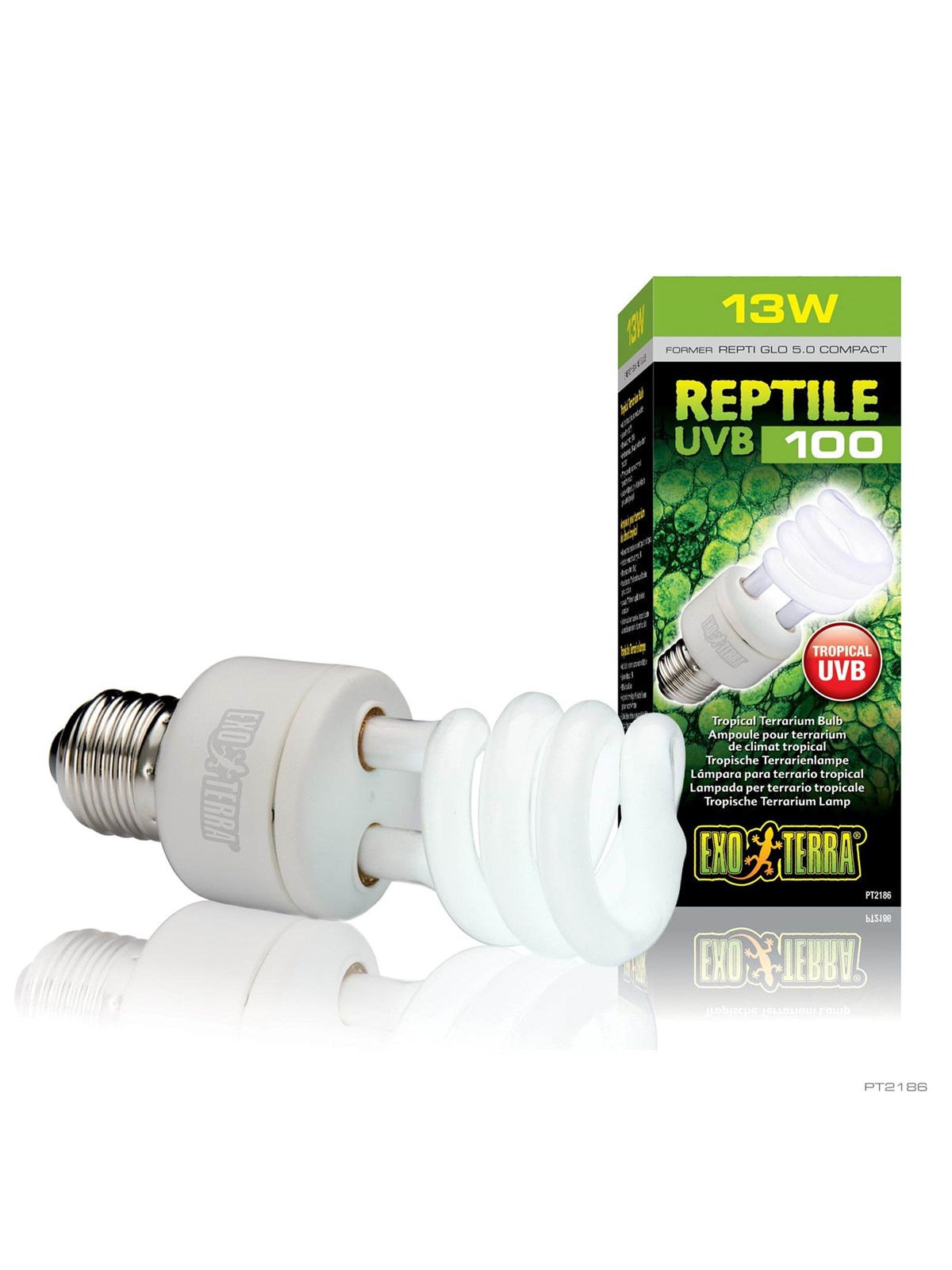 Exo Terra Pt2186 Reptile Heat Lamp Uvb 13w E27 (1-pack) - Heatinglight - Hpt2186