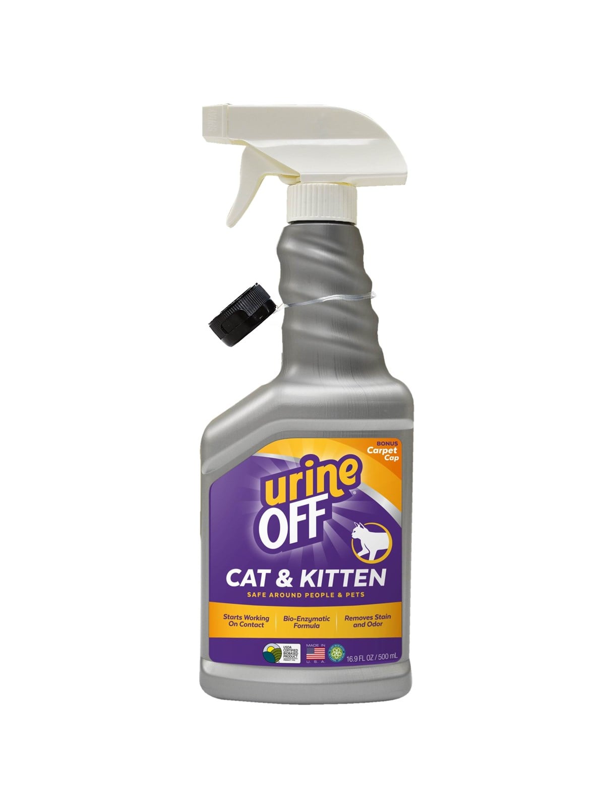 Urine Off Cat & Kitten Formula With Hard Surface Sprayer & Carpet Applicator Cap 500ml - Hunde - 61913