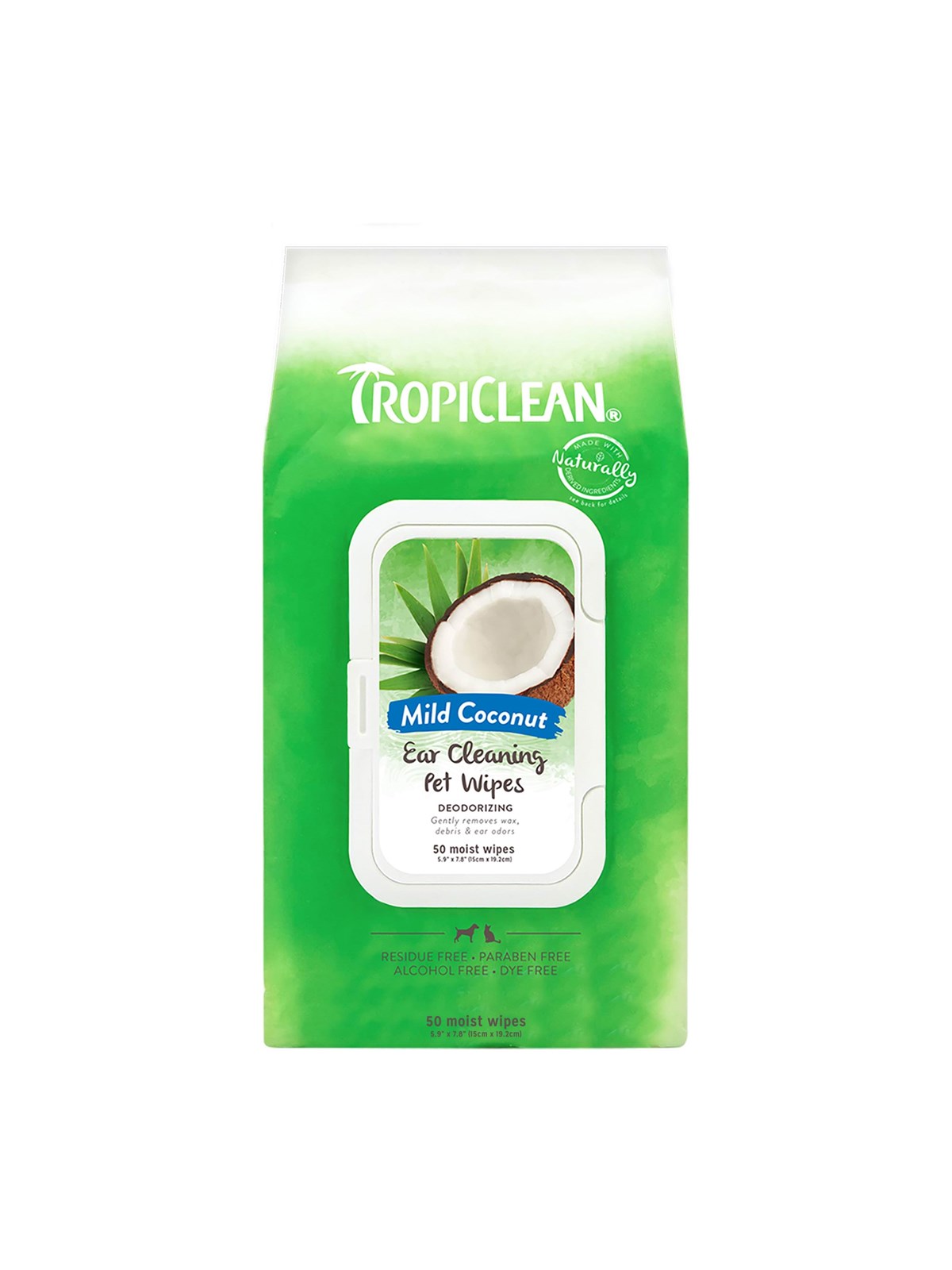 Tropiclean Ohrenreinigungstücher Für Haustiere (50-pack) - Hunde - 645095010116