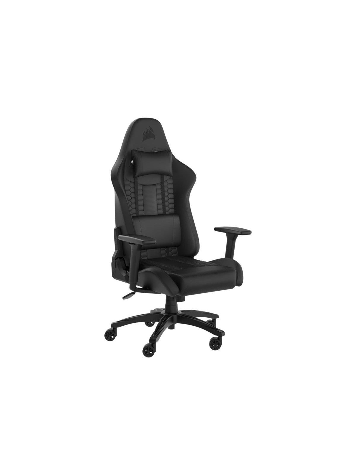 Corsair Tc100 Relaxed Gaming Stuhl - Schwarz - Plüsch-kunstleder - Bis zu 120 kg - Gaming Stuehle - Cf-9010050-ww