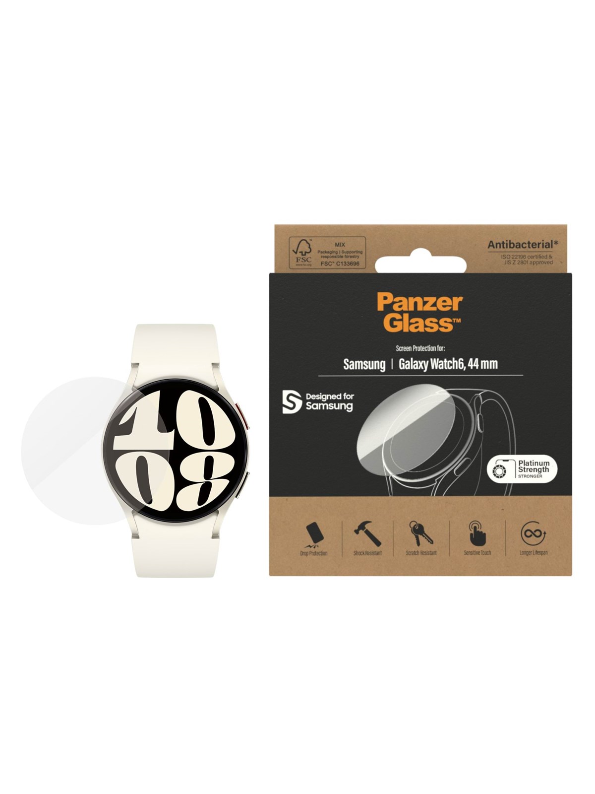 Panzerglass Screen Protector Samsung Galaxy Watch 6 | 44mm - Smartwatch Accessories - Panzer3682