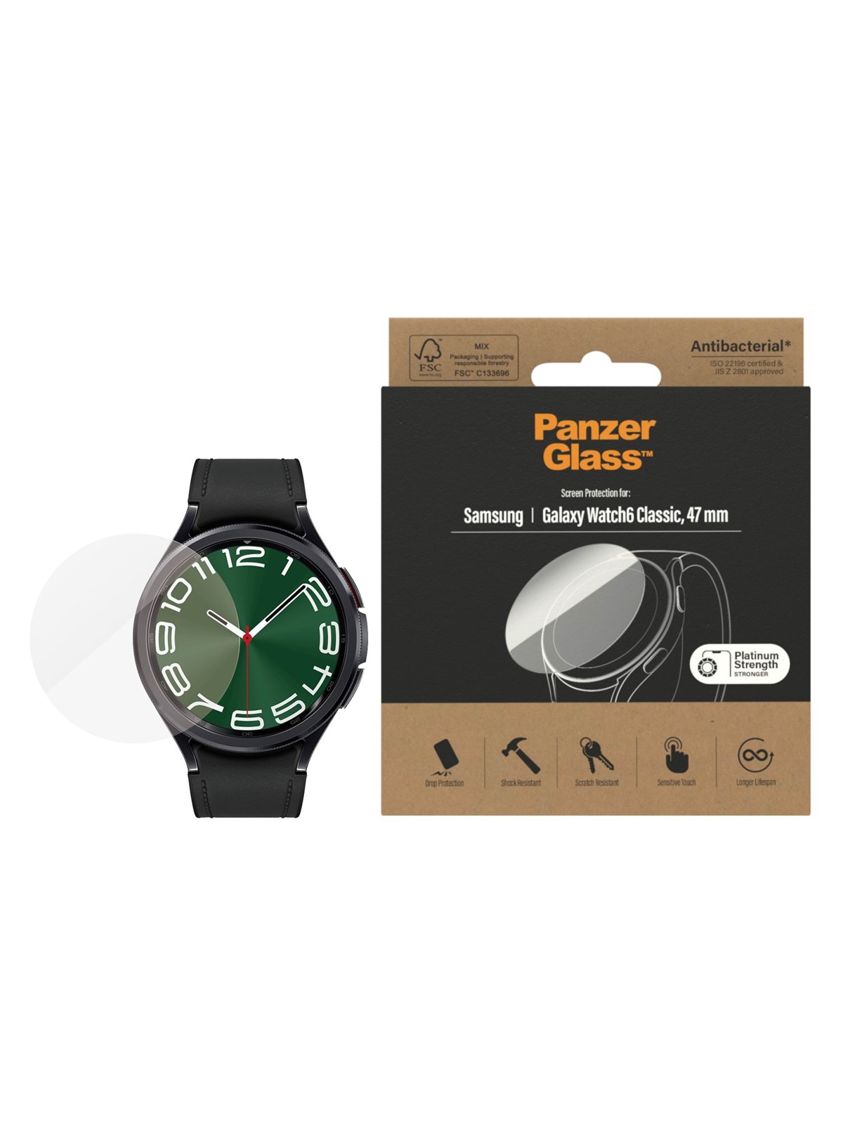 Panzerglass Screen Protector Samsung Galaxy Watch 6 Classic | 47mm - Smartwatch Accessories - Panzer3684