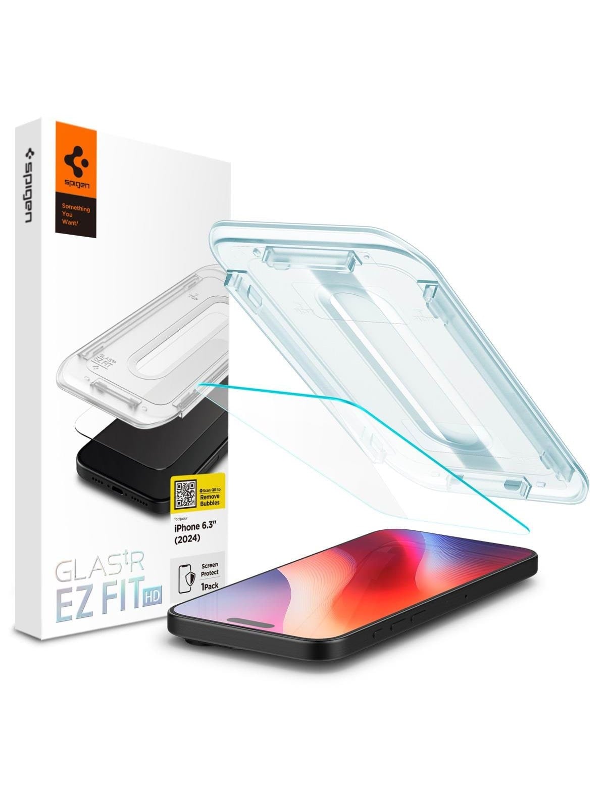 Spigen Glass tR EZ Fit HD 1 Pack - Transparency - Iphone 16 Pro - Handys Schutzfolie - Agl07935