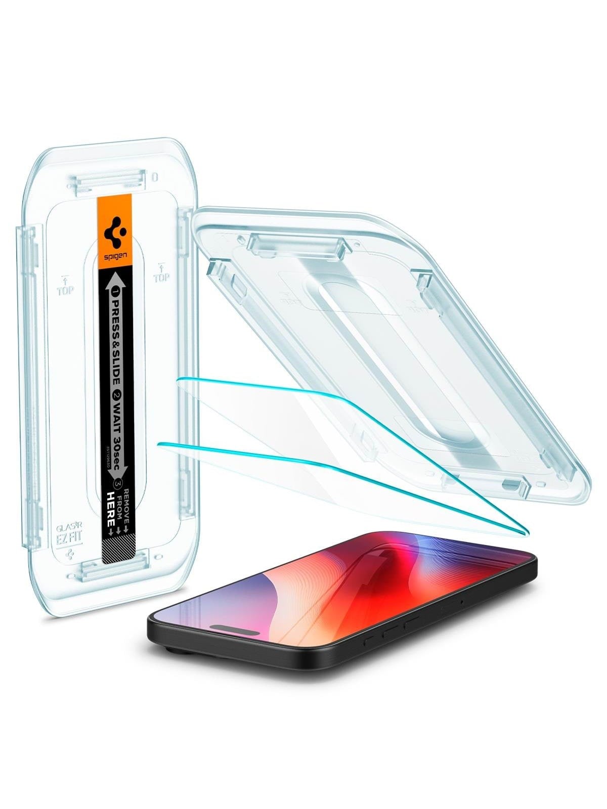 Spigen Glass tR EZ Fit 2 Pack - Transparency -Iphone17/16 Pro / 17 - Handys Schutzfolie - Agl07928