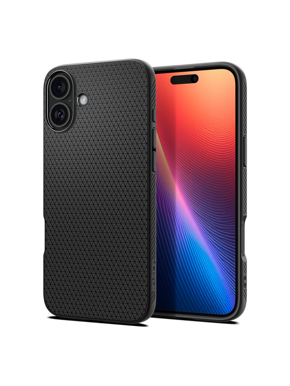 Spigen Liquid Air - Matte Black - Iphone 16 - Handys Cover Cases - Acs08194