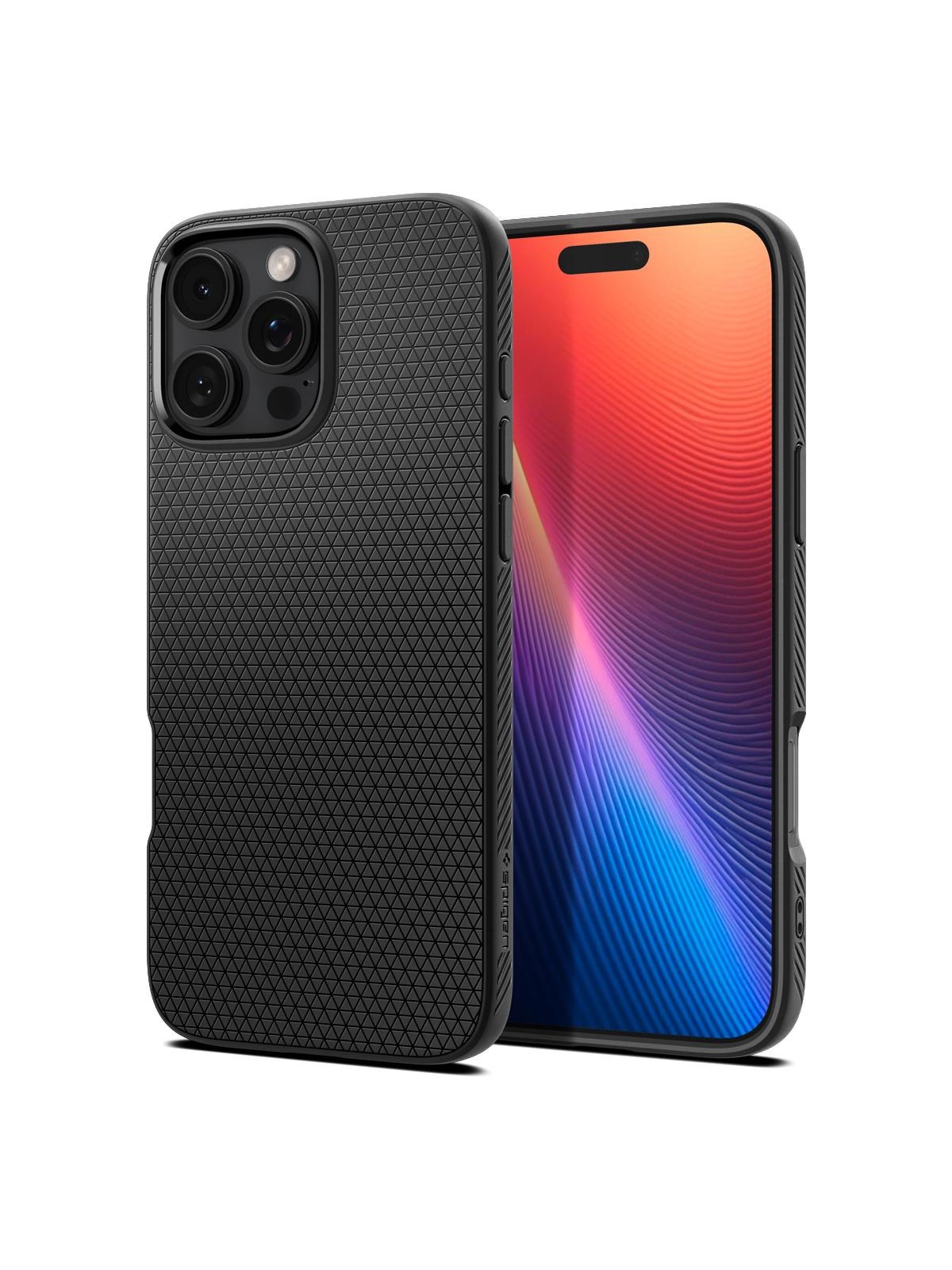 Spigen Liquid Air - Matte Black - Iphone 16 Pro - Handys Cover Cases - Acs08117