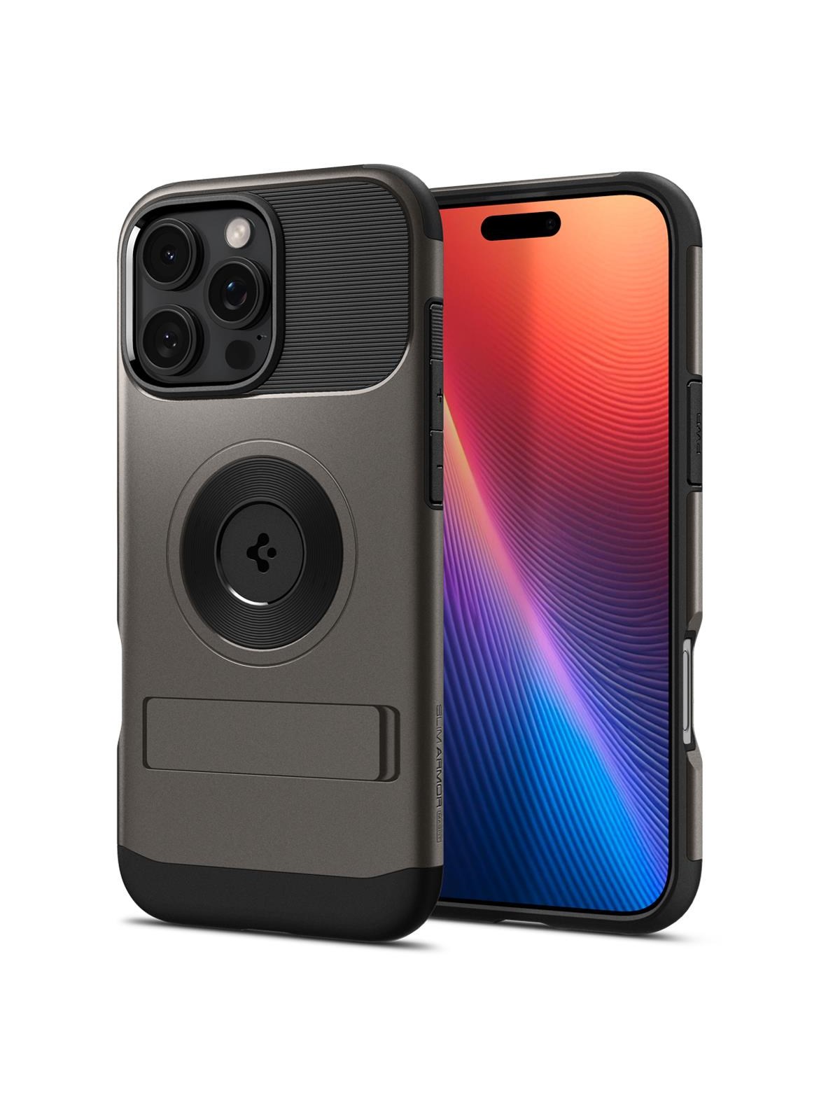Spigen Slim Armor Magsafe - Gunmetal - Iphone 16 Pro Max - Handys Cover Cases - Acs08033