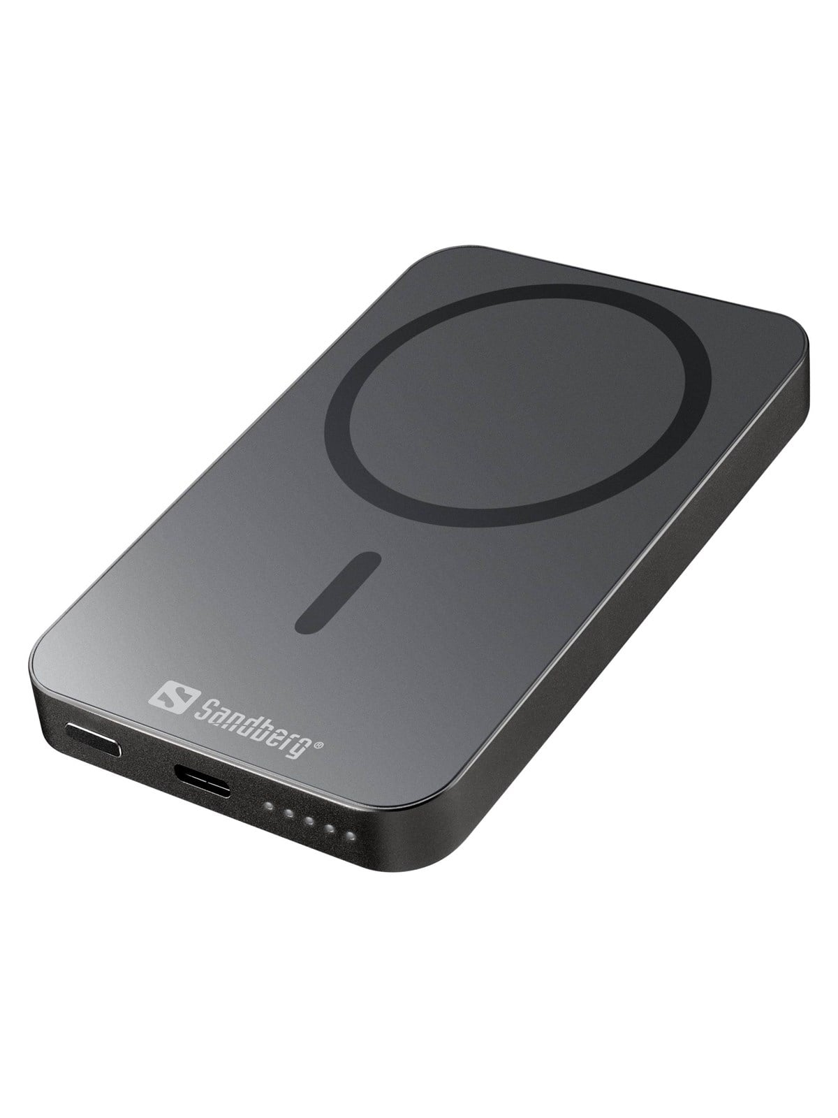 Sandberg Mag Wireless Powerbank 5000 Alu Powerbank (Akku) - Grau - 5000 Mah - Powerbank Akku - 420-96