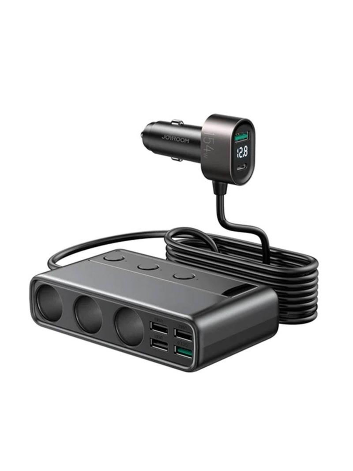 Joyroom Car Charger Joyroom Jr-cl06 Multi-port (Black) - Handys Adapter Und Ladegeraete
