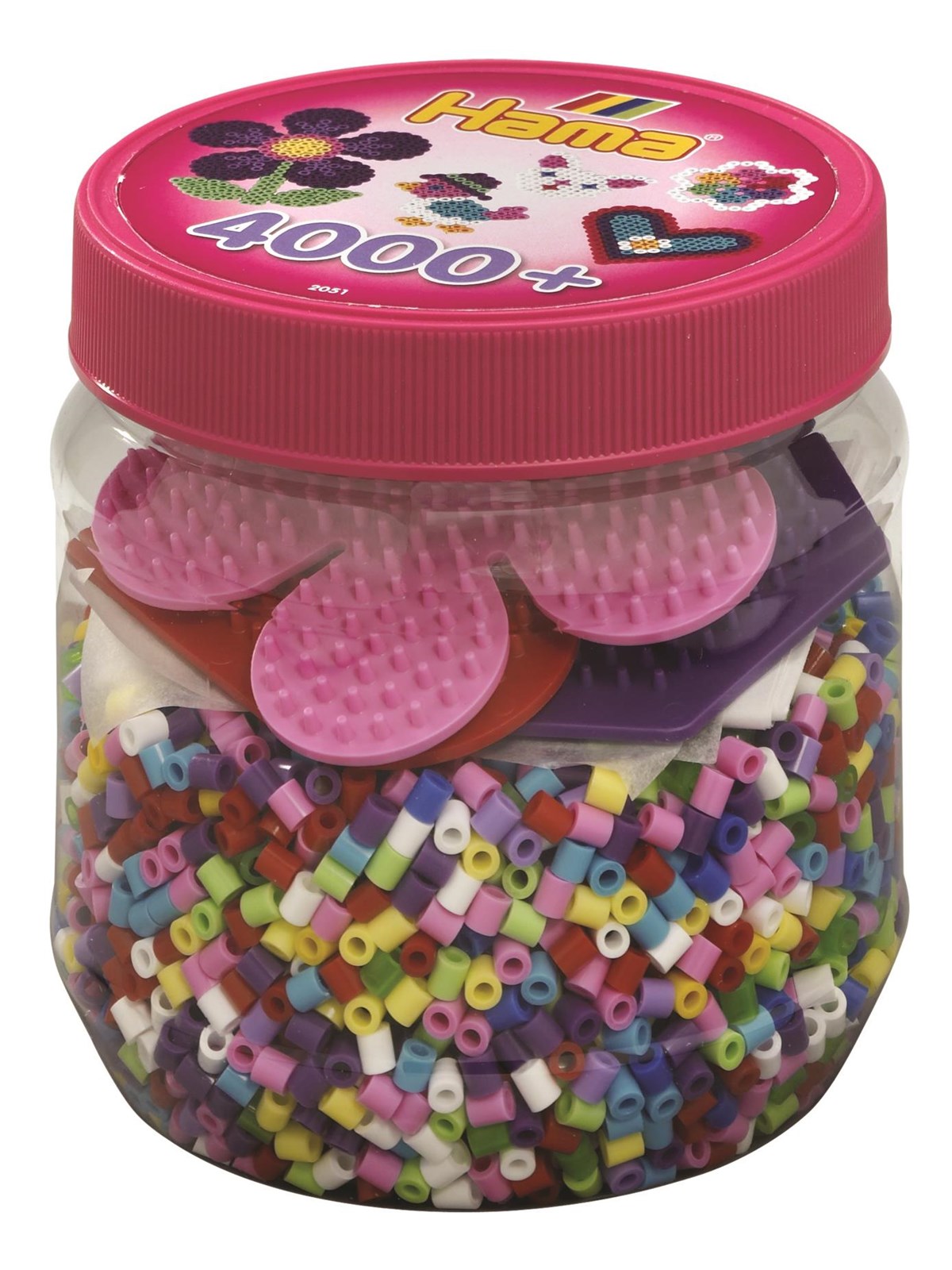 Hama Beads 4000 Pcs With 3 Pin Plates - Kreativ Spiele - 2051