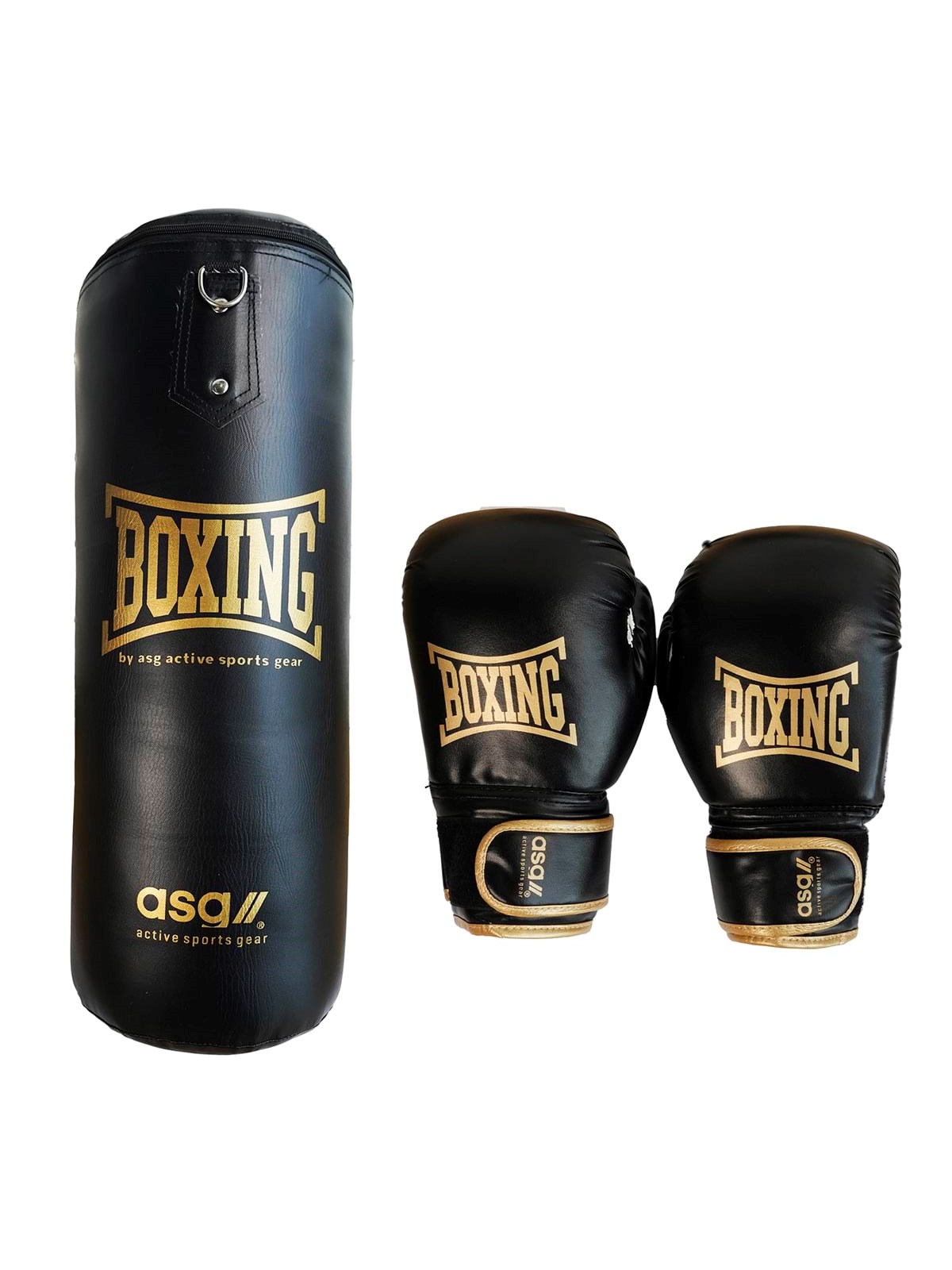 Asg Junior Boxing Bag - 11 Kg. (Gloves + Bag) Black/gold - Sport Fitness - Asg4180guldone Size