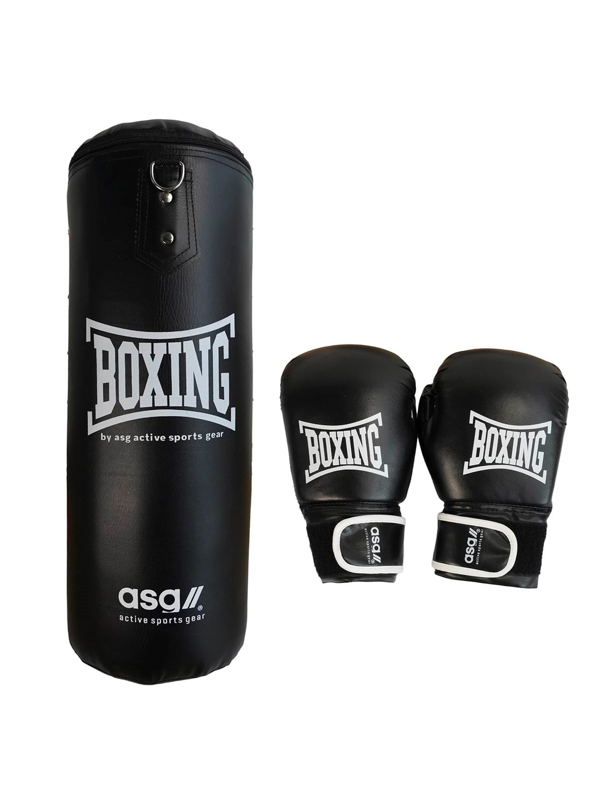 Asg Junior Boxing Bag - 11 Kg. (Gloves + Bag) Black/white - Sport Fitness - Asg4180hvidone Size