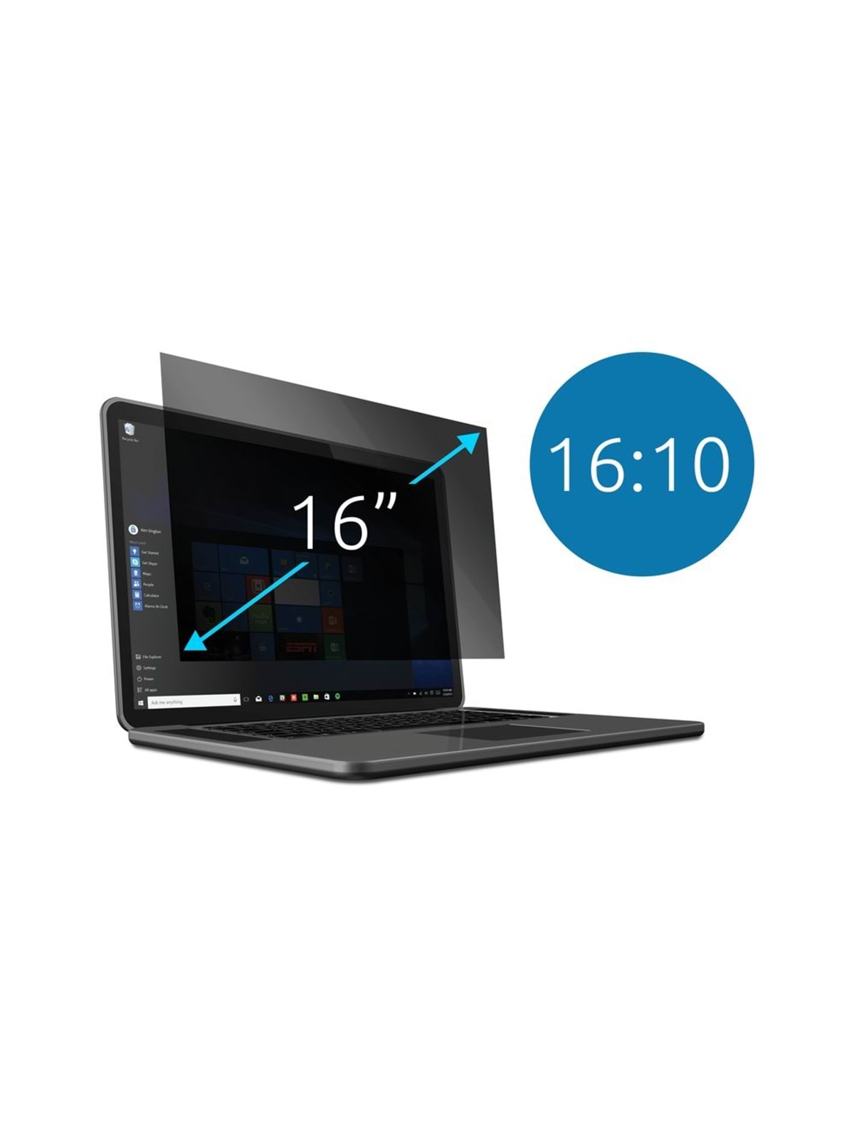 Kensington 16" (16:10) Blickschutzfilter - 2-fach, Abnehmbar Für Laptops - Systemzubehoer - 628662
