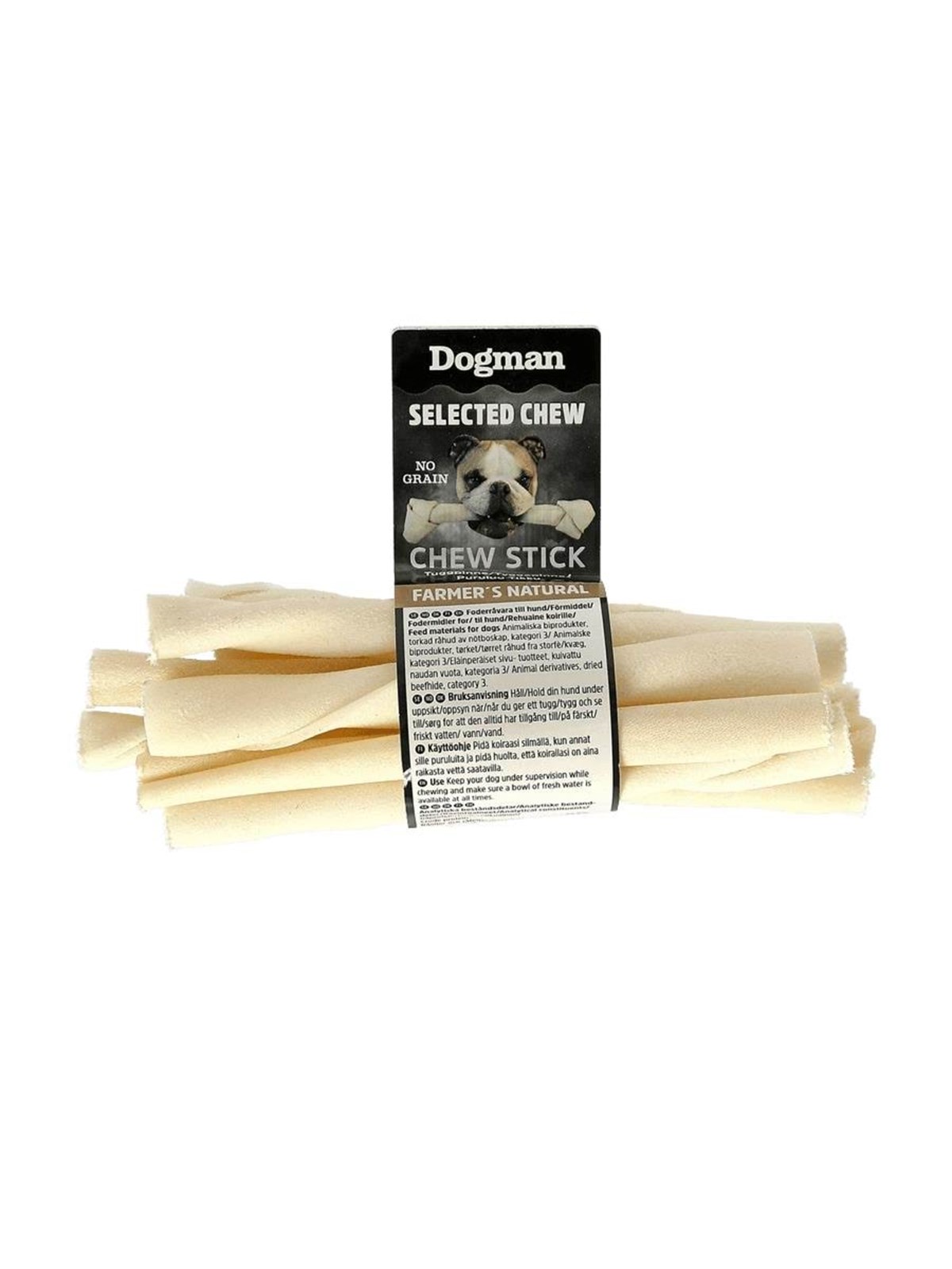 Dogman Selected Chewing Sticks Nature 10p White 12.5cm - Hunde - 308106