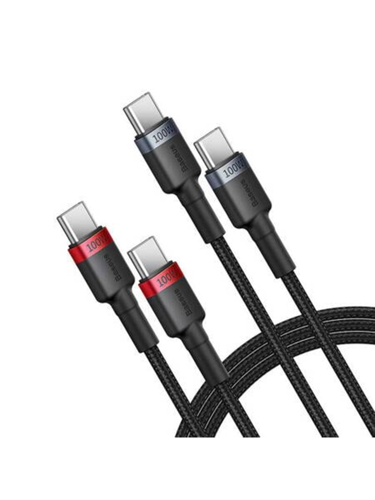 Baseus Usb-c to Usb-c 100w.1m 2pcs (Red-black Gray-black) Cable. - Usb Kabel - P10318306003-00