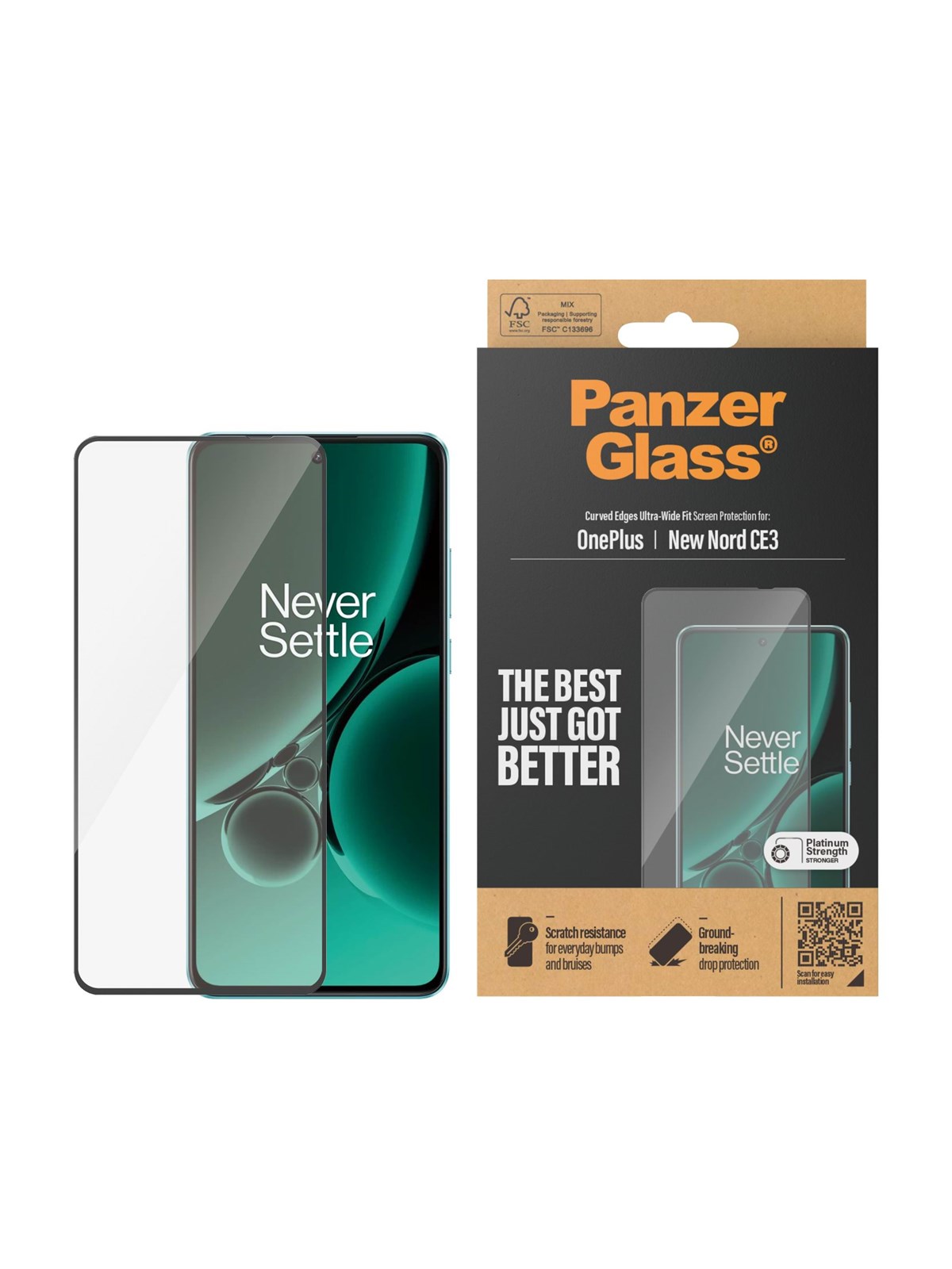 Panzerglass Screen Protector Oneplus Nord Ce4 | Ultra-wide Fit - Handys Schutzfolie - Panzer7035