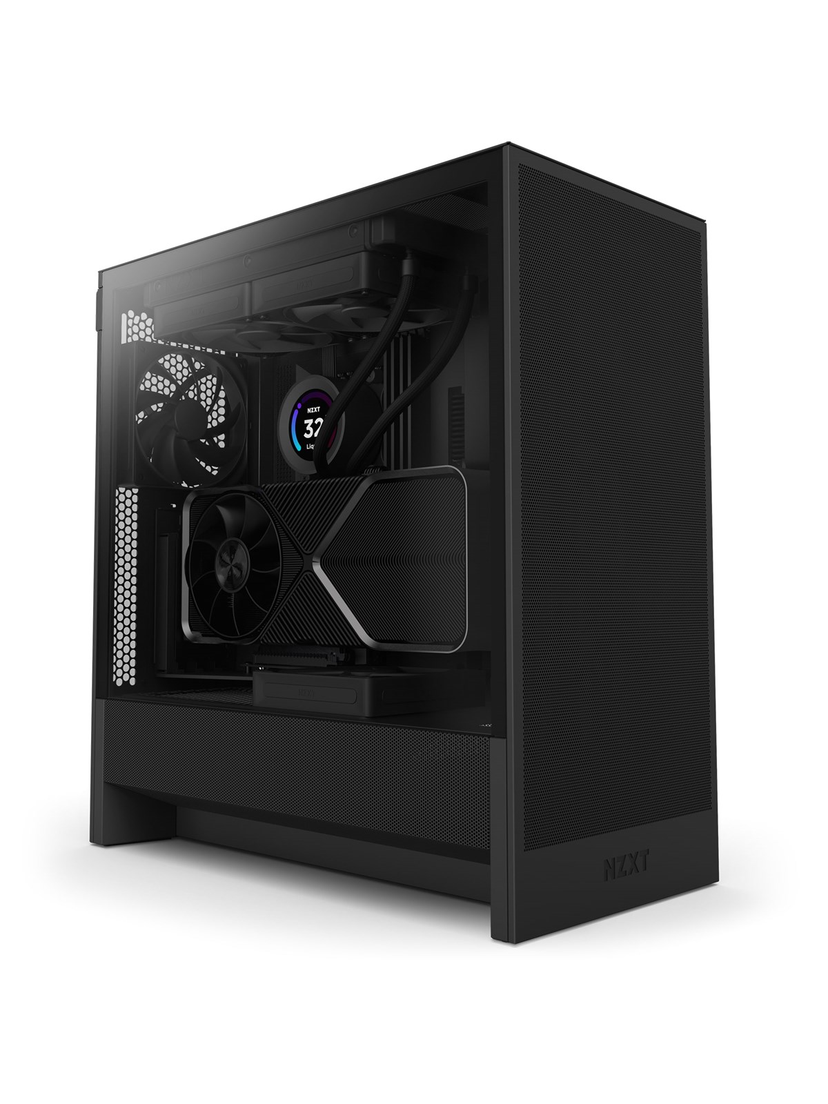 Nzxt H5 Flow (2024) - Black - Gehäuse - Miditower - Schwarz - Gehaeuse - Cc-h52fb-01