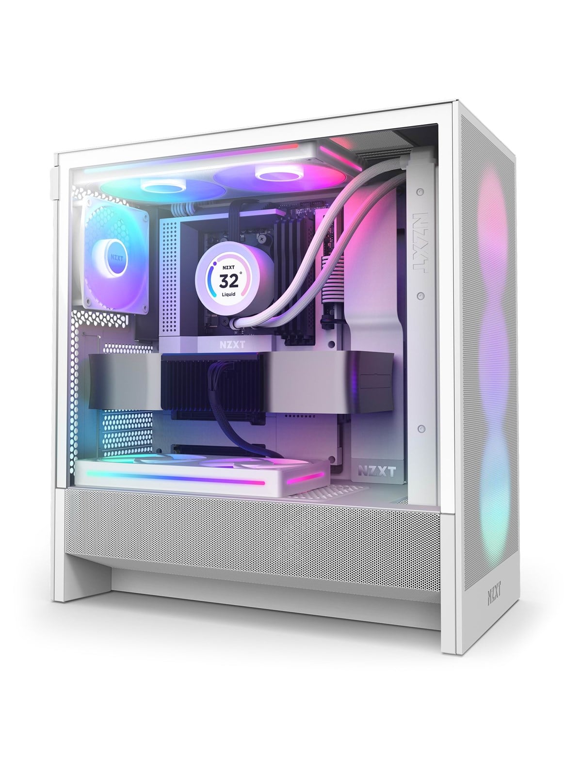 Nzxt H5 Flow Rgb (2024) - Gehäuse - Miditower - Weiß - Gehaeuse - Cc-h52fw-r1