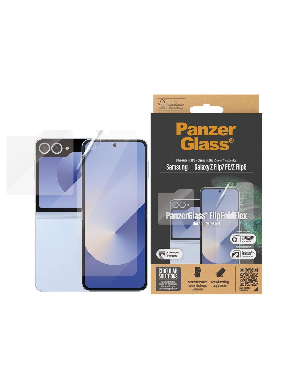 Panzerglass Screen Protector Samsung Galaxy Z Flip7 FE | Flip6 | Glass & Film - Handys Schutzfolie - Panzer7370