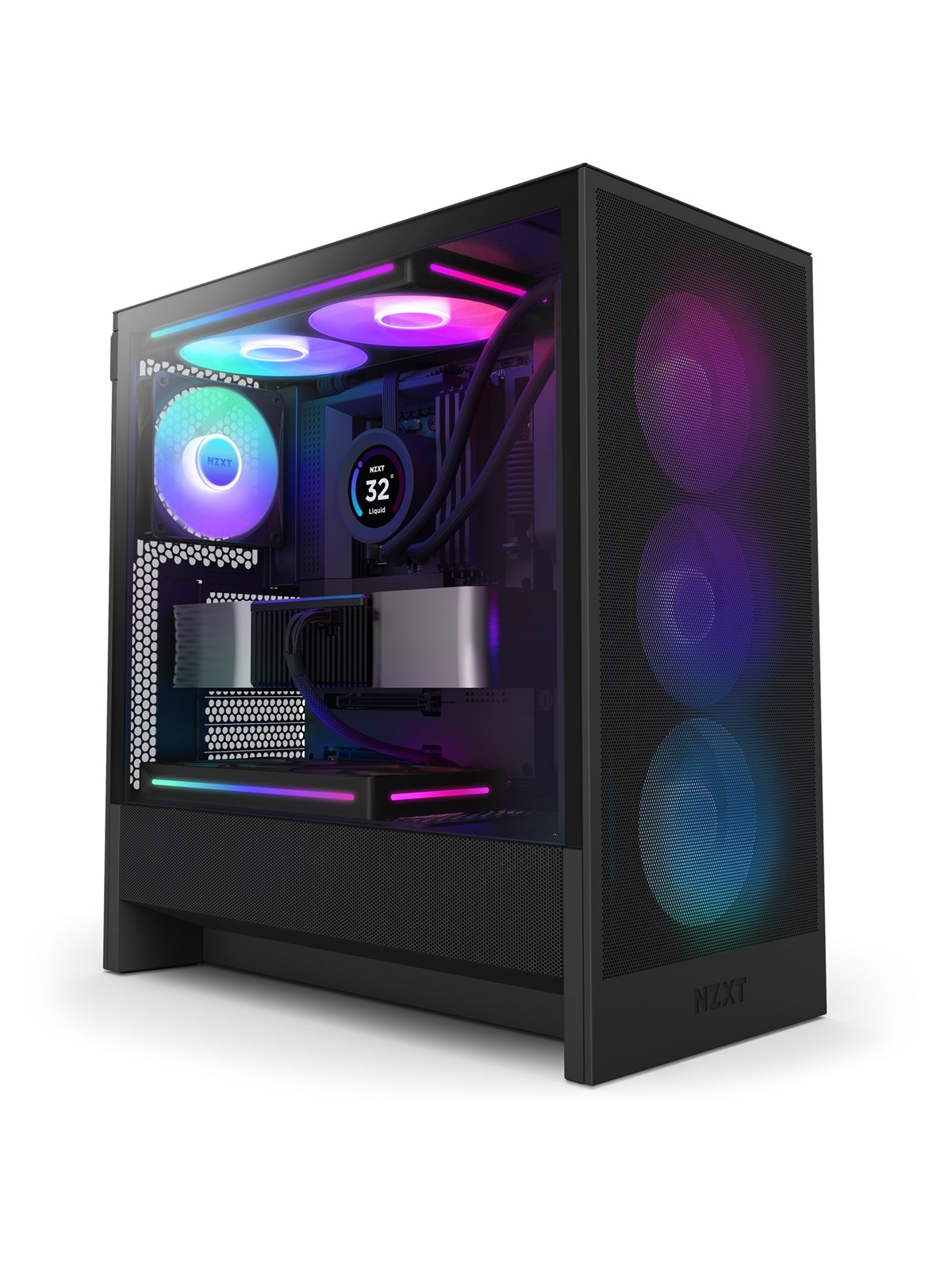 Nzxt H5 Flow Rgb (2024) - Gehäuse - Miditower - Schwarz - Gehaeuse - Cc-h52fb-r1