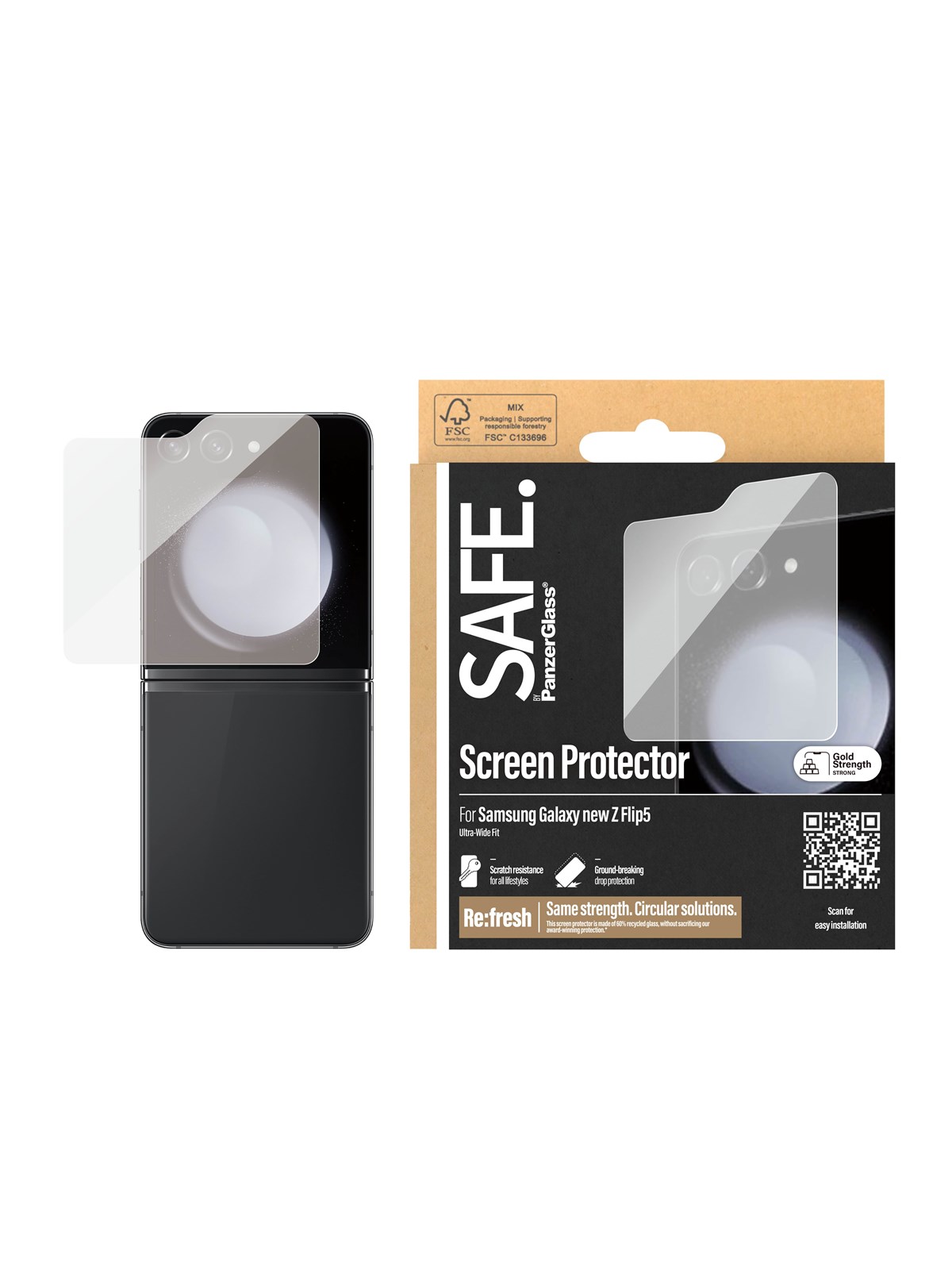 Safe by Panzerglass Screen Protector Samsung Galaxy Z Flip6 | Classic Fit - Handys Schutzfolie - Safe95866