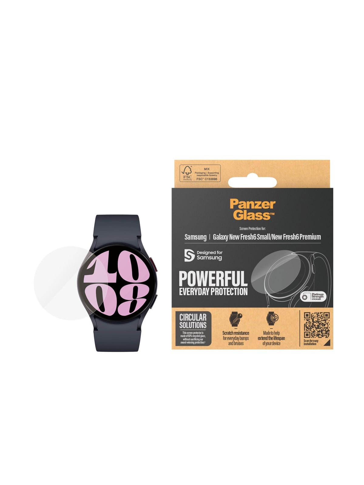 Panzerglass Screen Protector Samsung Galaxy Watch7 40mm | Watch Ultra | Ultra-wide Fit - Smartwatch Accessories - Panzer3711