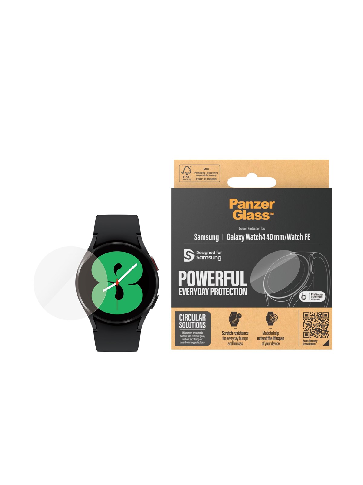 Panzerglass Screen Protector Samsung Galaxy Watch4 40mm | Watch FE - Handys Schutzfolie - Panzer3728