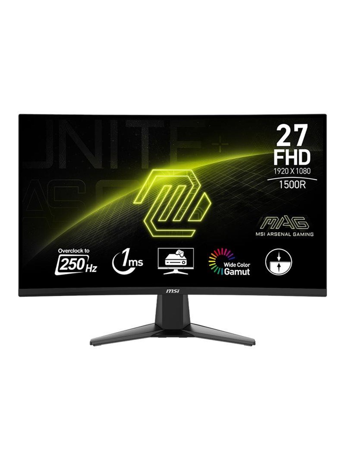 27" Msi Mag 27c6x - 1920x1080 (Fhd) - 250hz - VA - Bildschirm