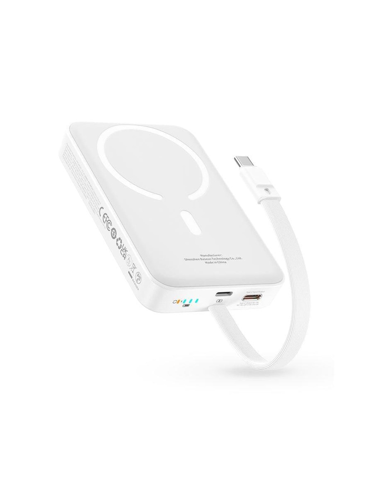 Baseus Magnetic Mini 10000mah 20w Magsafe (White) Powerbank (Akku) - Weiß - 10000 Mah - Powerbank Akku - P1002210b223-00