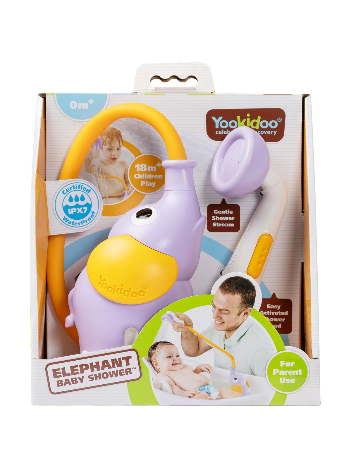 Yookidoo - Elephant Baby Shower - Purple - Baby Spielzeug - Yo40160
