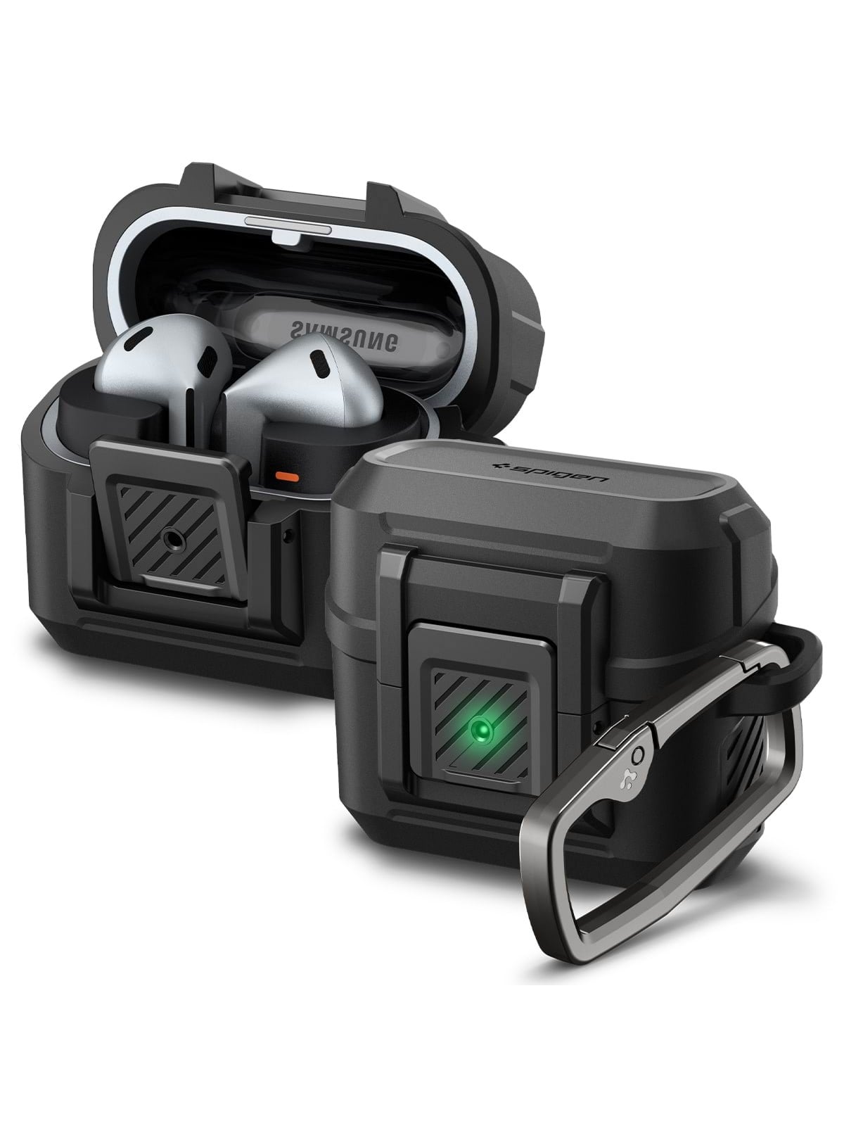 Kopfhörer - Spigen Lock Fit - Matte Black - Samsung Galaxy Buds 3 Pro/3 - Kopfhoerer/headsets - Acs08332