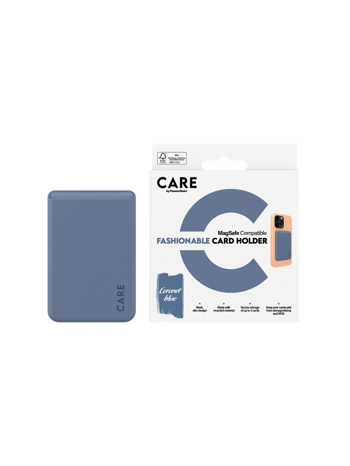 Care by Panzerglass Fashionable Card Holder Blue Iphone - Handys Anderes Zubehoer - Panzer1447