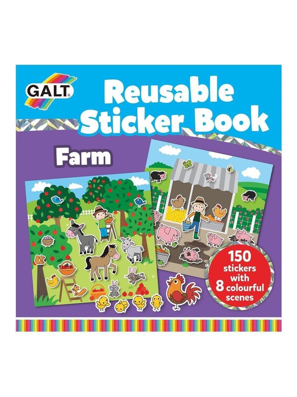 Galt Reusable Sticker Book - Farm - Kreativ Spiele - 55-1005104