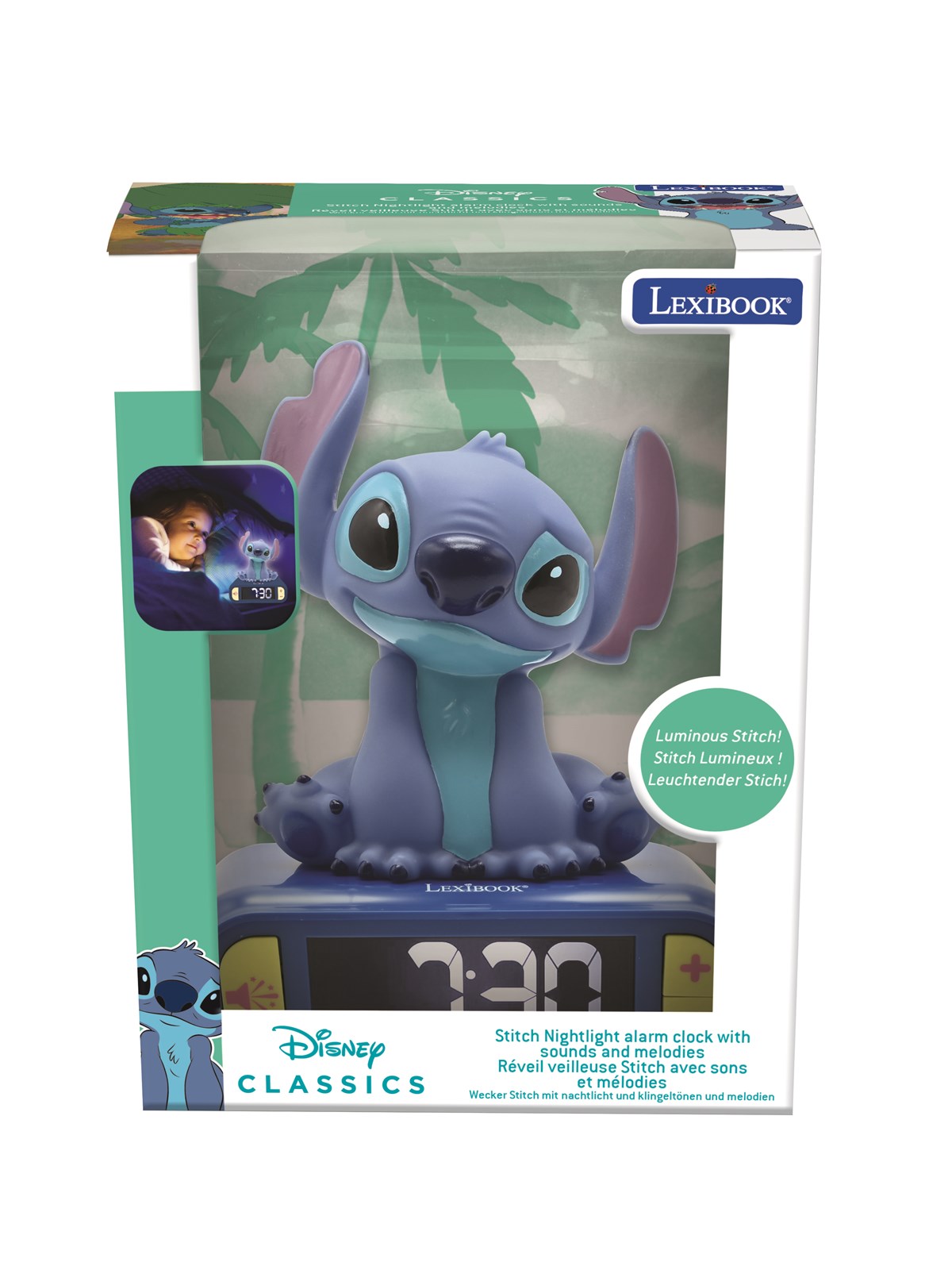 Lexibook Stitch Digital 3D Wecker - Kinderzimmer - 80113