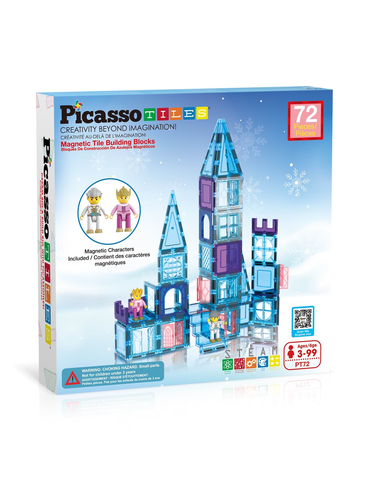 Picassotiles 72-teiliges Ice-winter-thema Magnetische Bausteine Set - Bausets - Pt72
