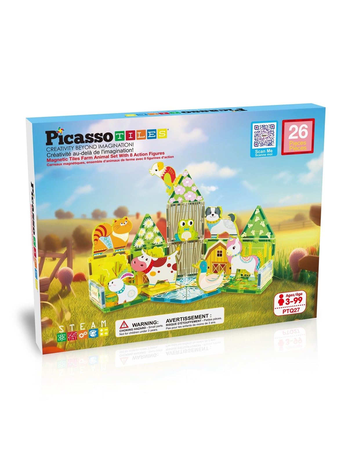 Picassotiles Bauernhof 26-teiliges Magnetset Mit 8 Figuren - Bausets - Ptq27