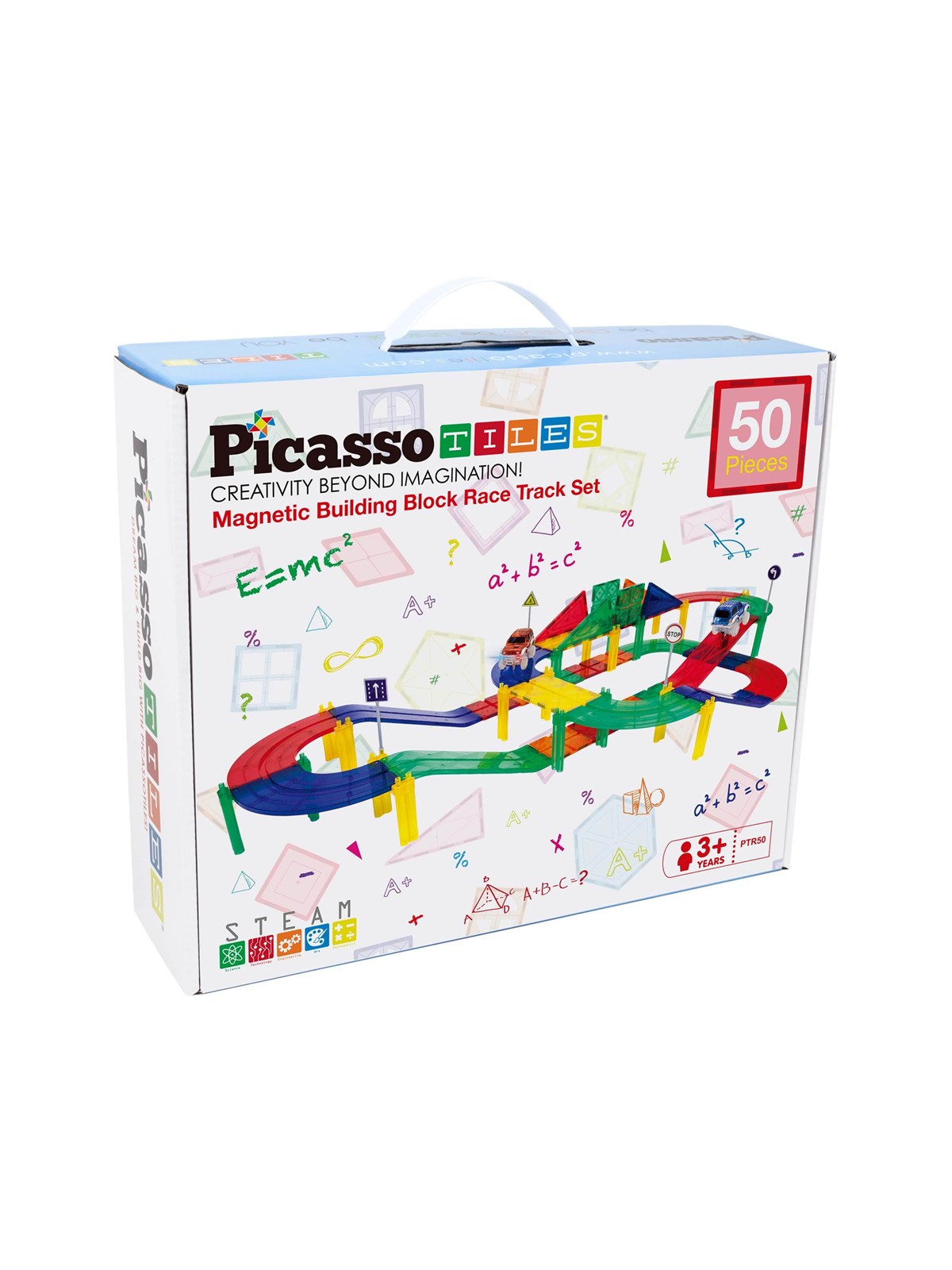 Picassotiles 50-teiliges Magnetische Rennstrecke Bausteine - Bausets - Ptr50