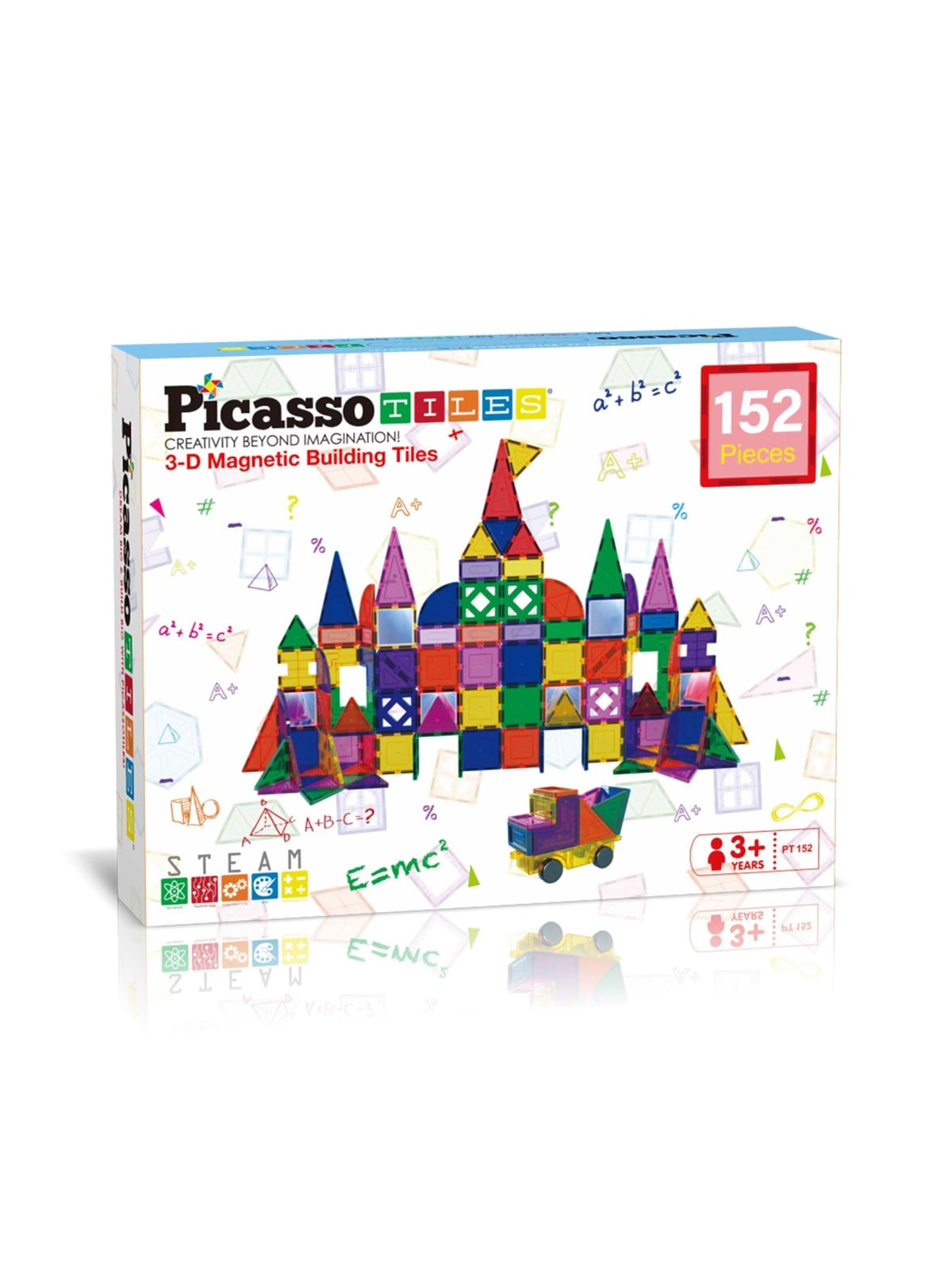 Picassotiles 152-teiliges Magnetische Bausteine Set - Bausets - Pt152