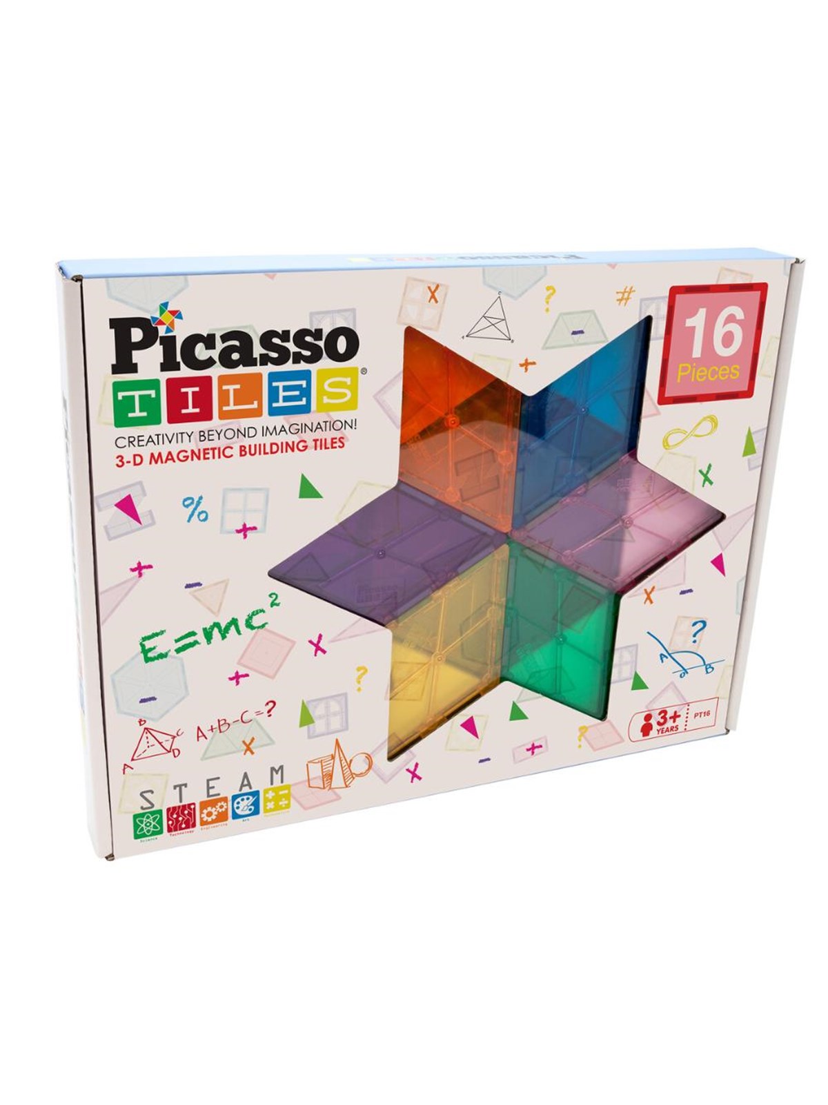 Picassotiles 16-teiliges Magnetische Bausteine Set - Bausets - Pt16